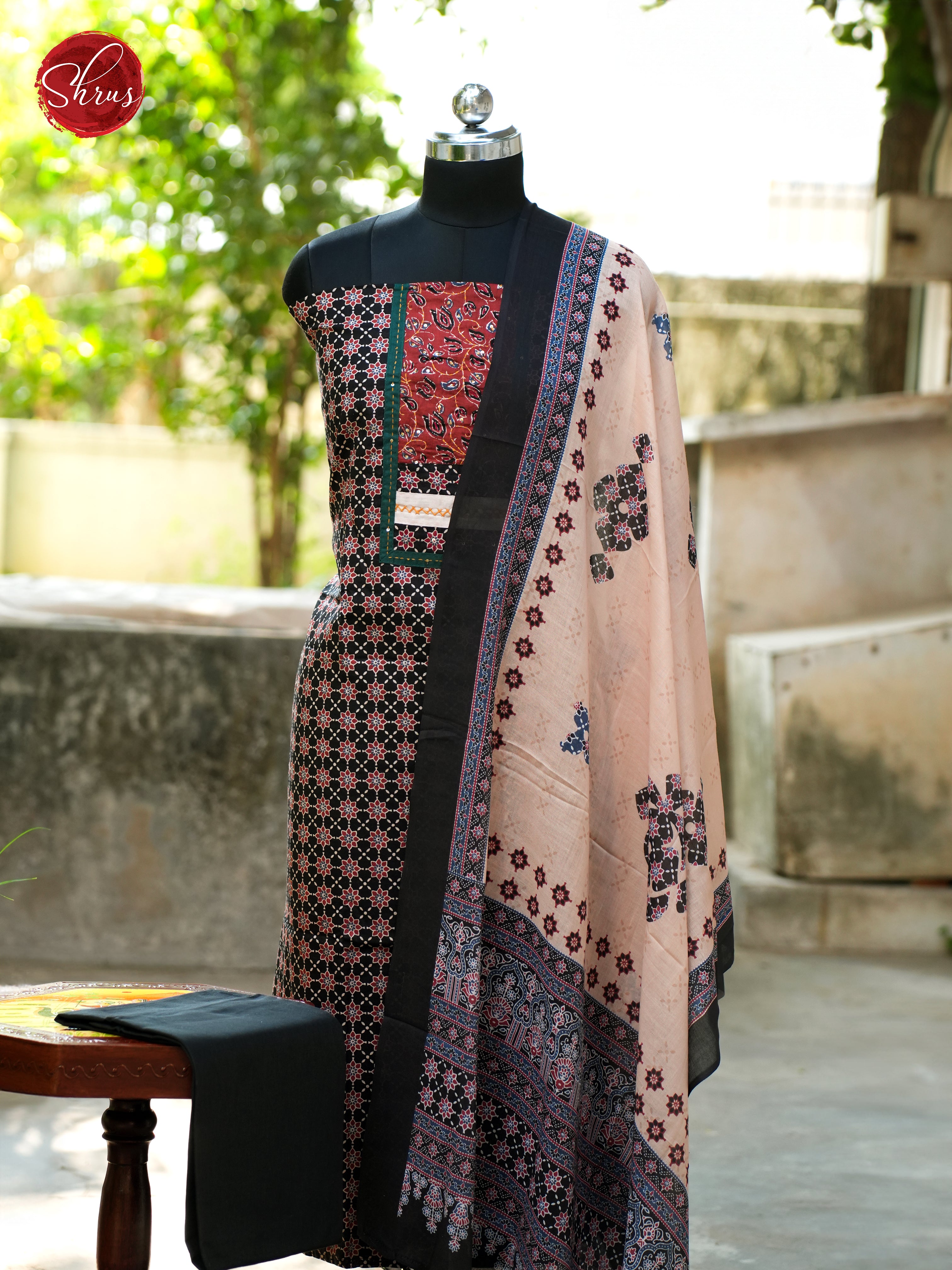 Black & Cream - Ajrakh Salwar - Shop on ShrusEternity.com