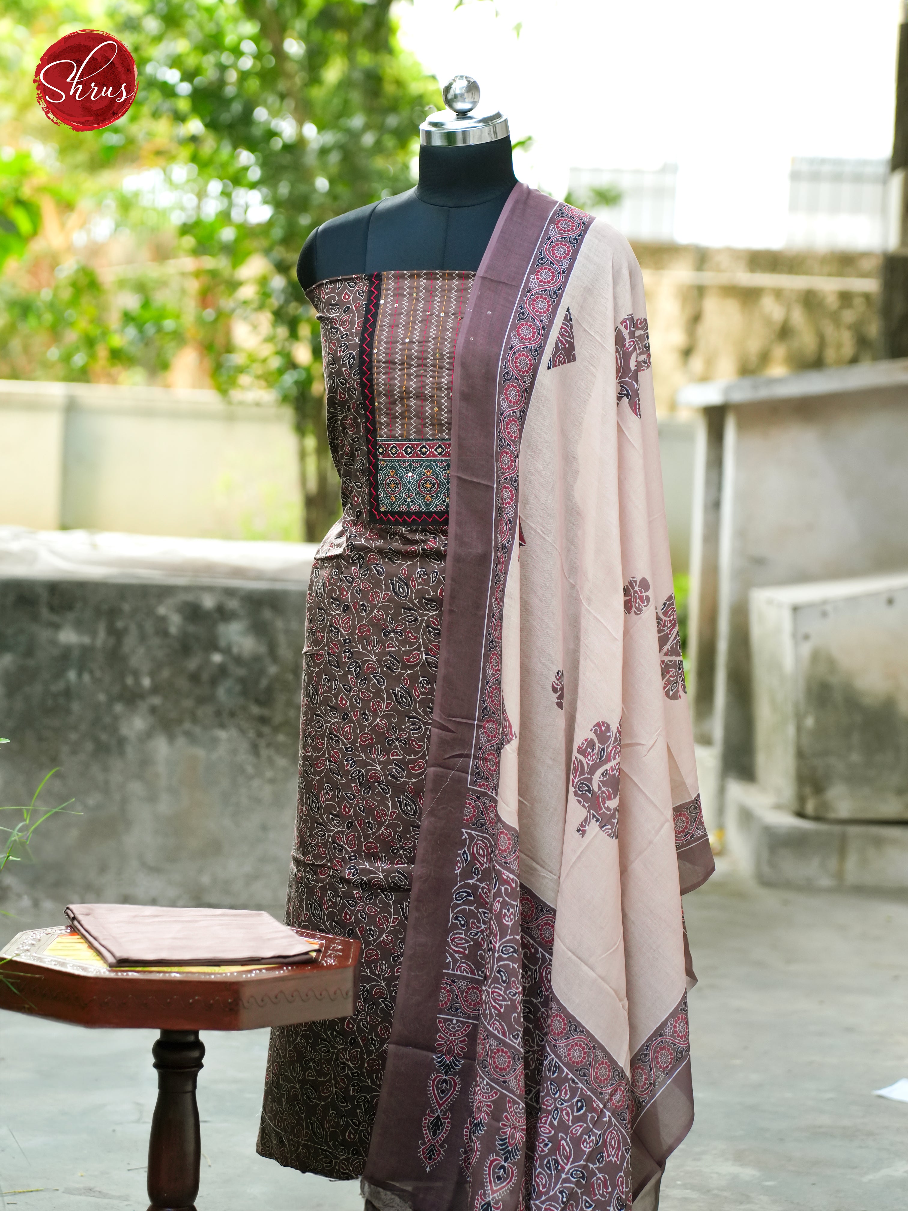 Dusty Pink & Cream - Ajrakh Salwar - Shop on ShrusEternity.com