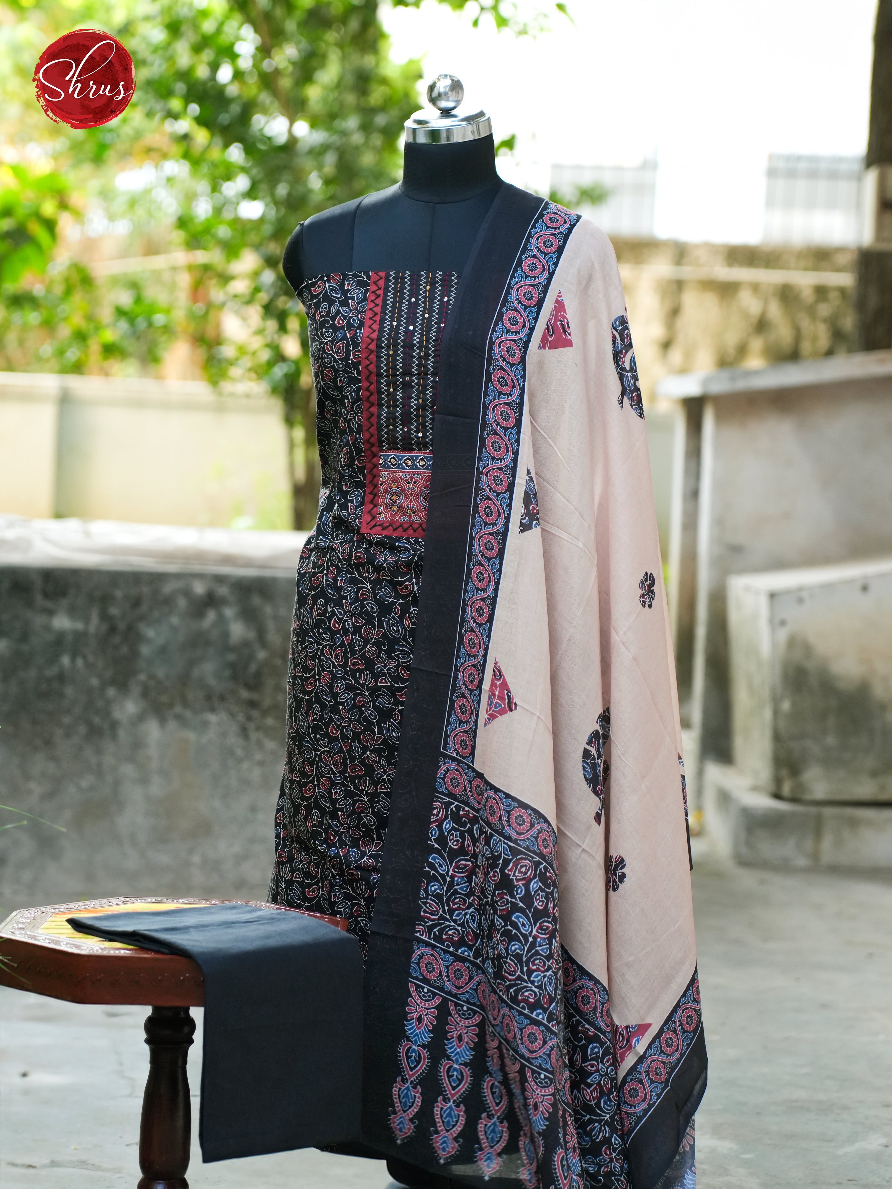 Black & Cream - Ajrakh Salwar - Shop on ShrusEternity.com