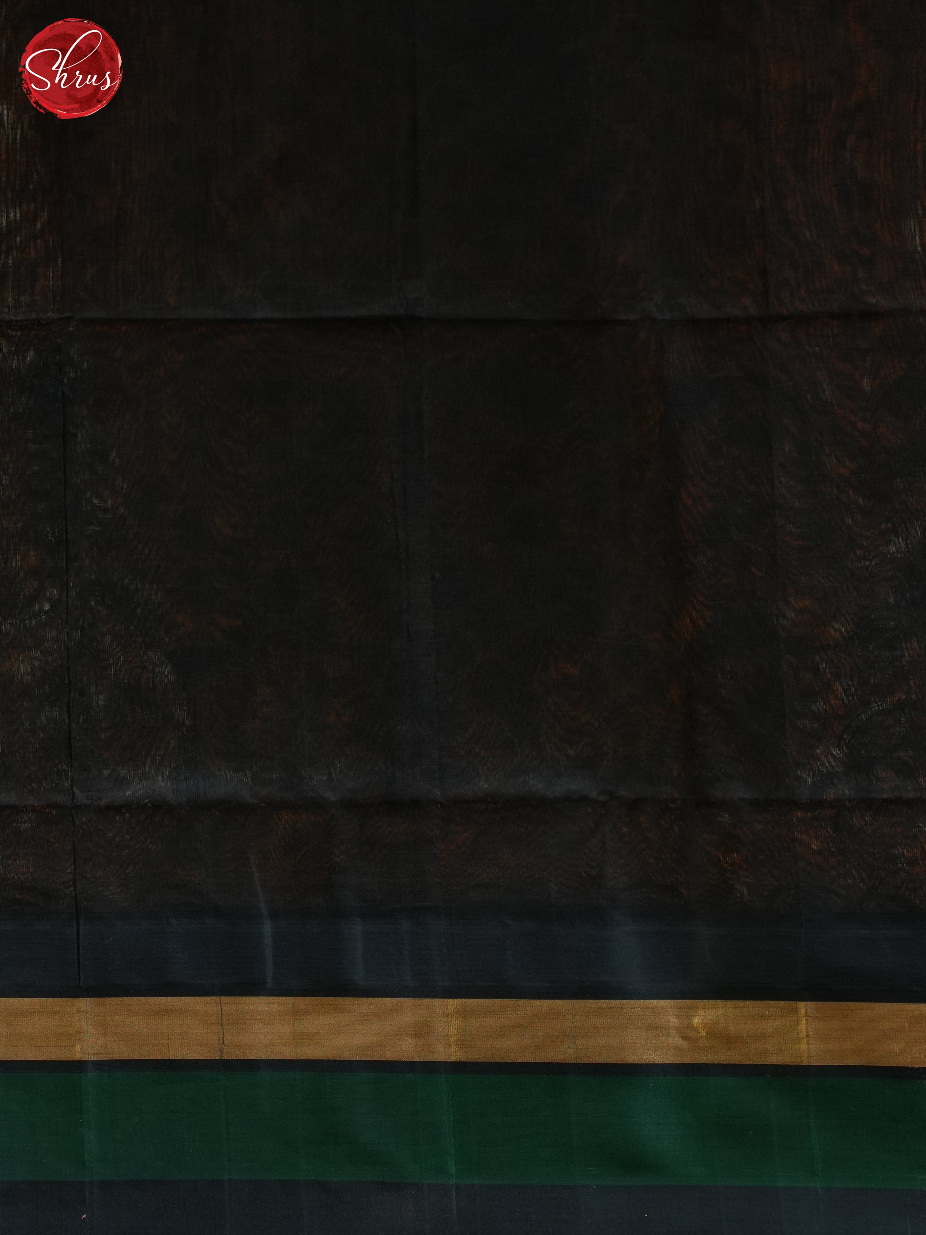 Yellow & Black - Silk Cotton Saree - Shop on ShrusEternity.com