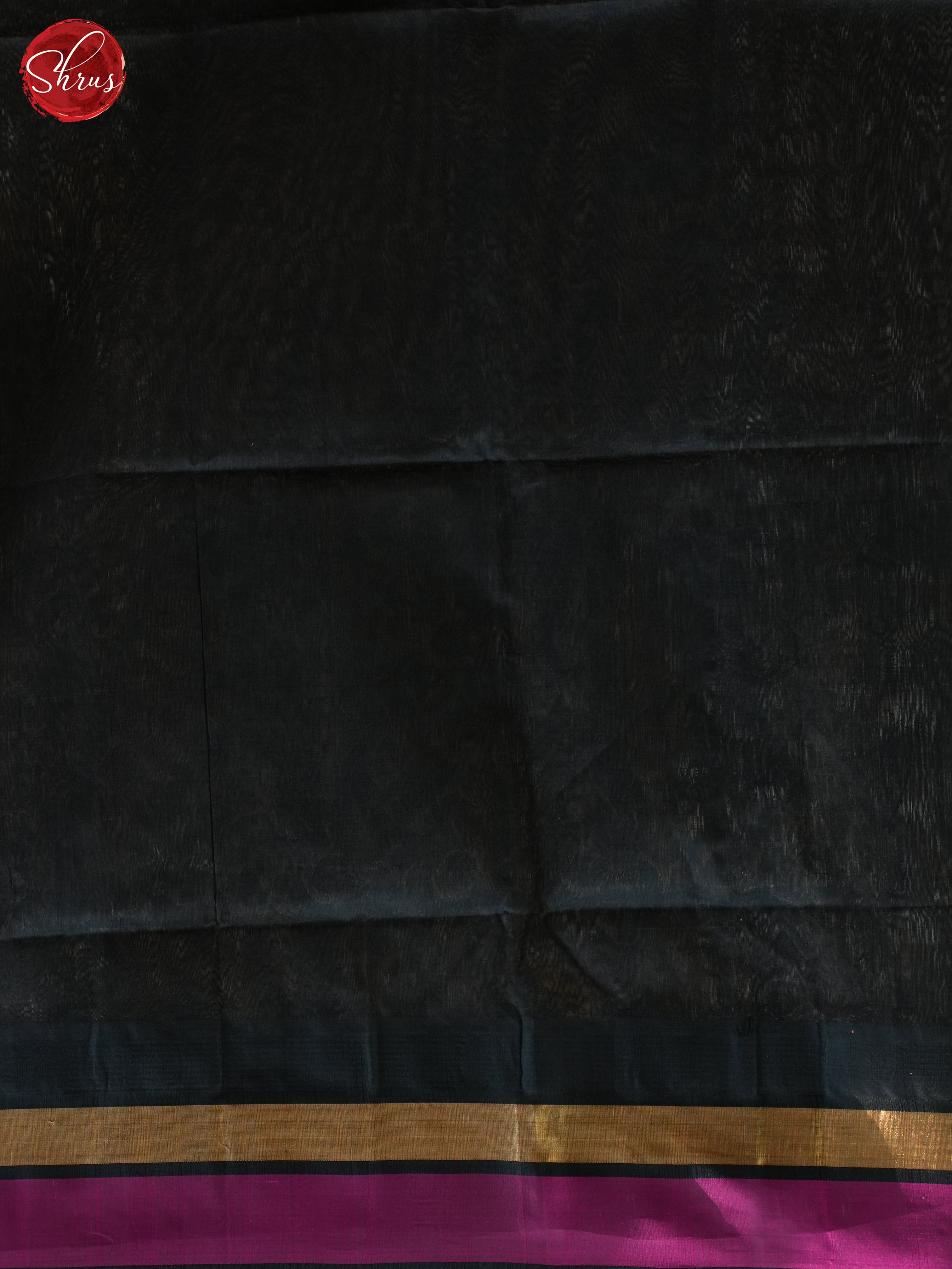 Cream & Black- Silk Cotton Saree - Shop on ShrusEternity.com