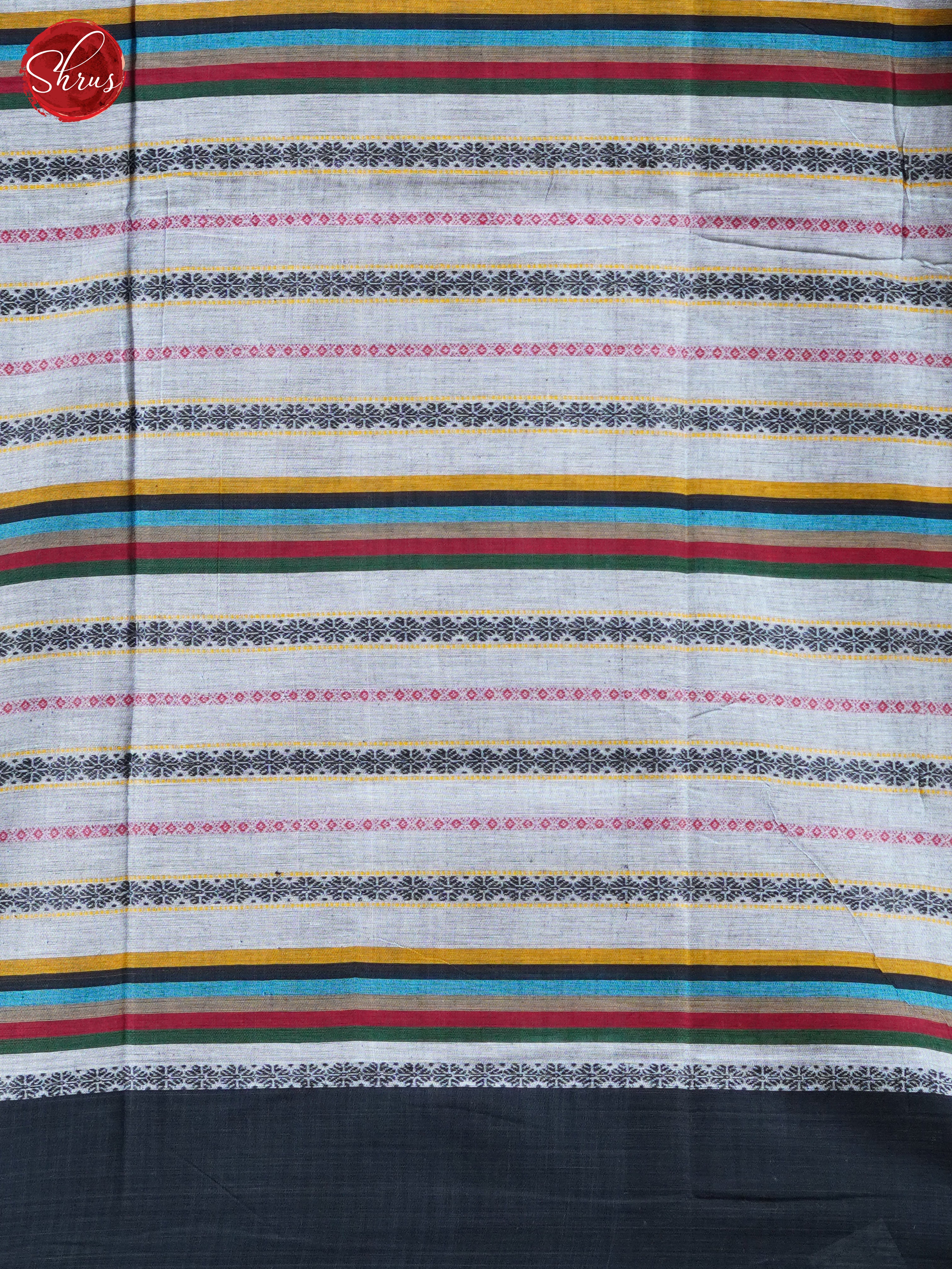 Grey & Black - Mercerized Cotton Saree - Shop on ShrusEternity.com