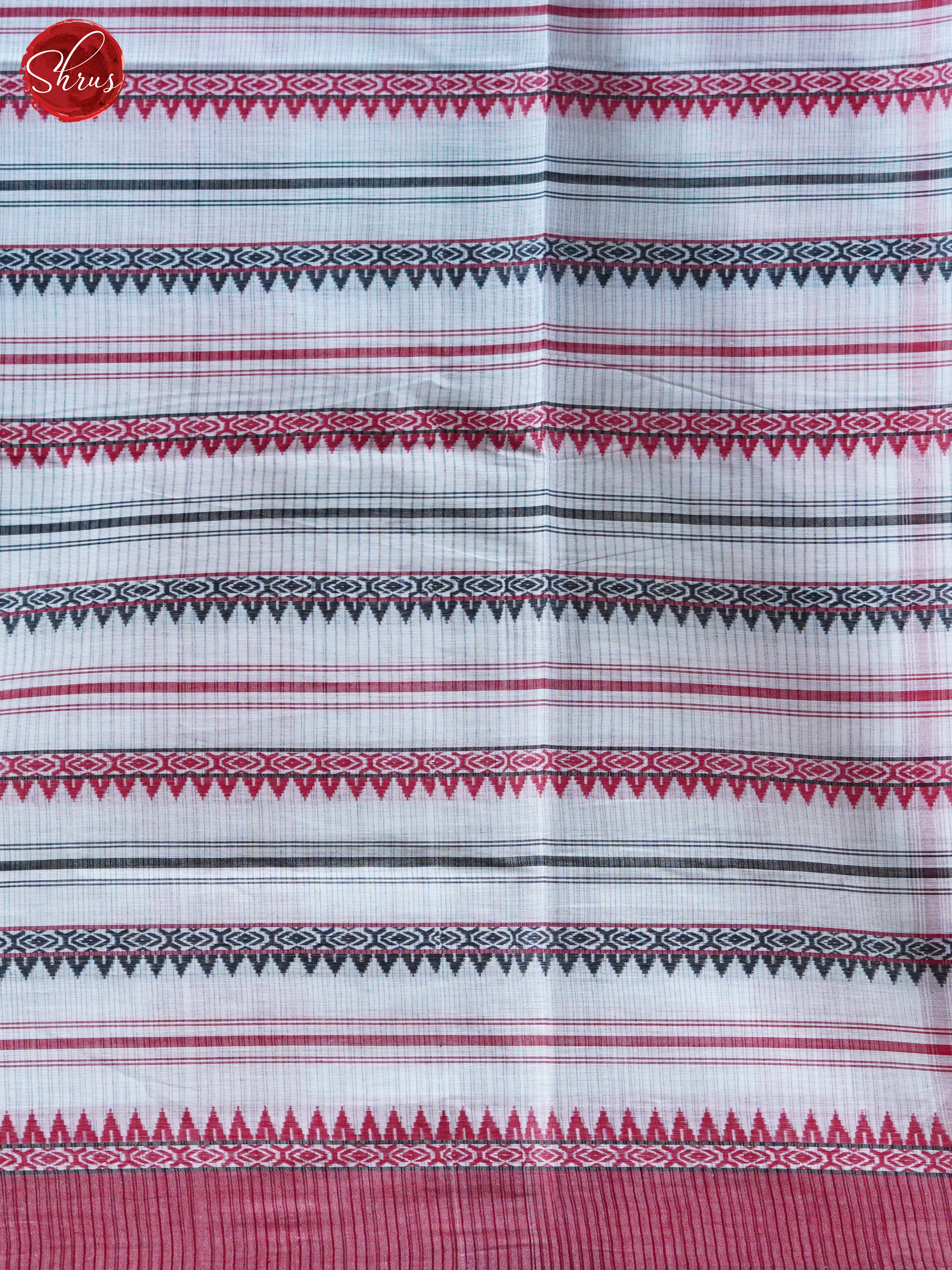 White & Red - Mercerized Cotton Saree - Shop on ShrusEternity.com