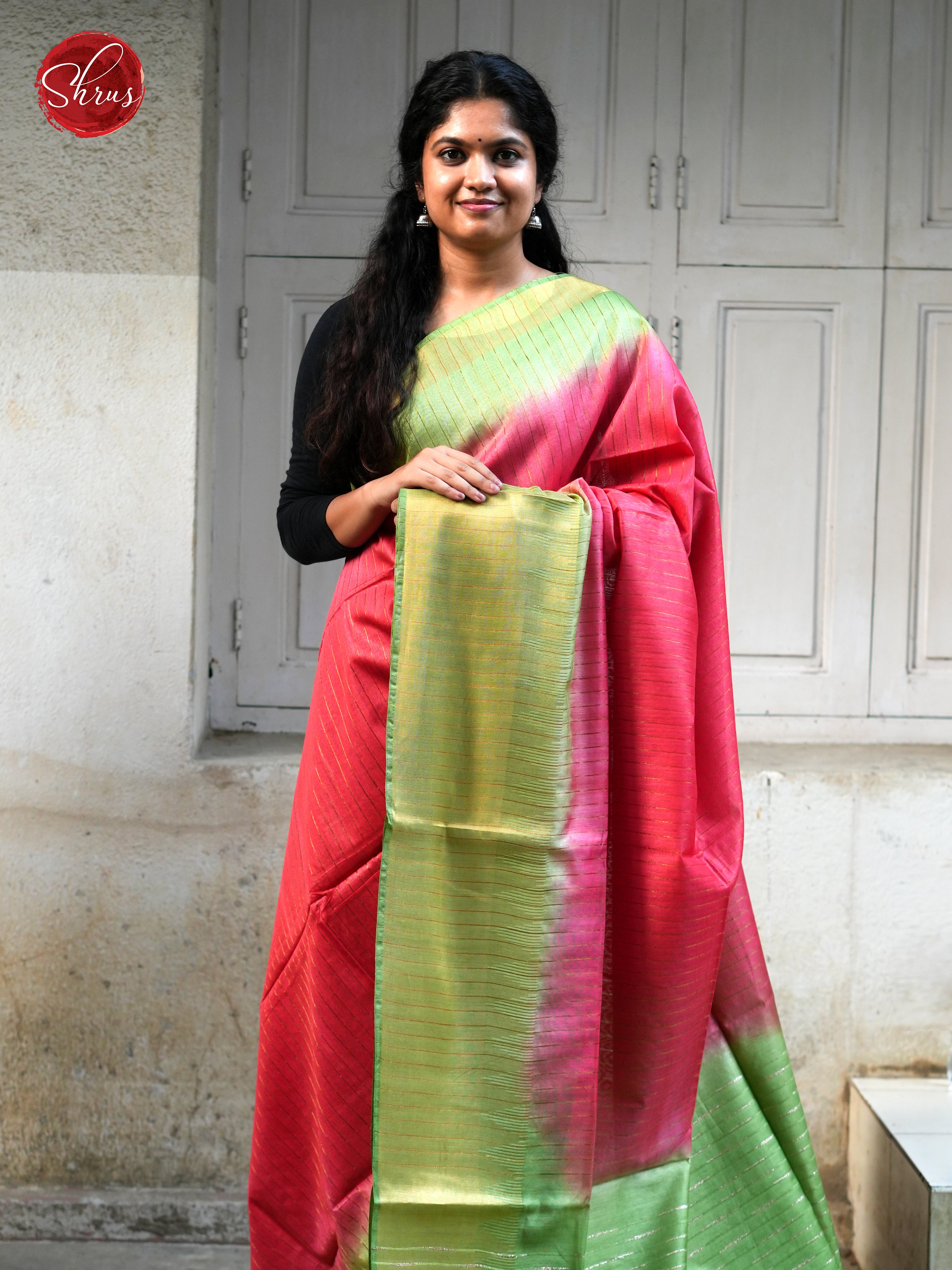 Red & Green - Semi Tussar - Shop on ShrusEternity.com