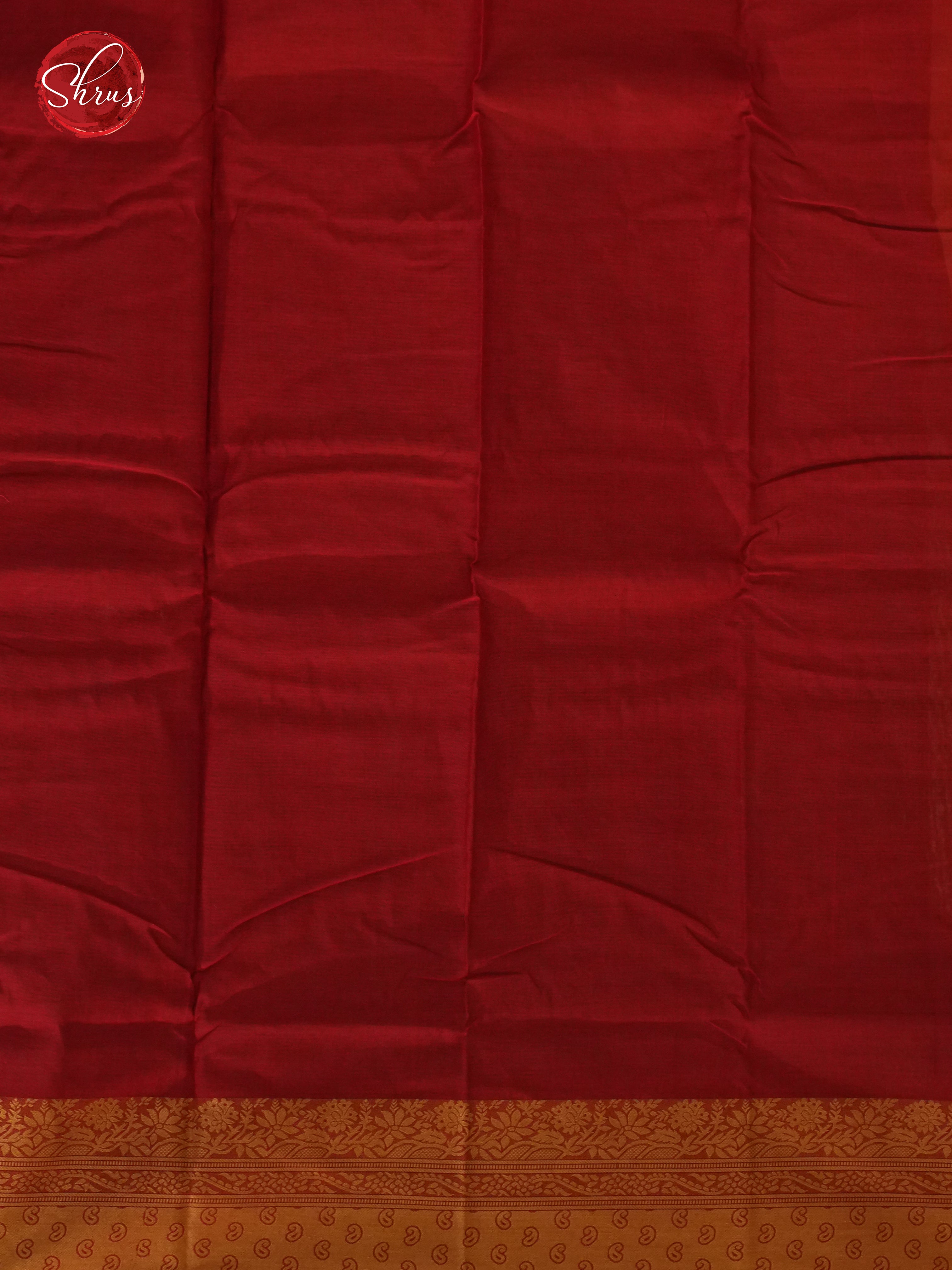 Peacock Green & Maroon - Mercerized Cotton Saree - Shop on ShrusEternity.com