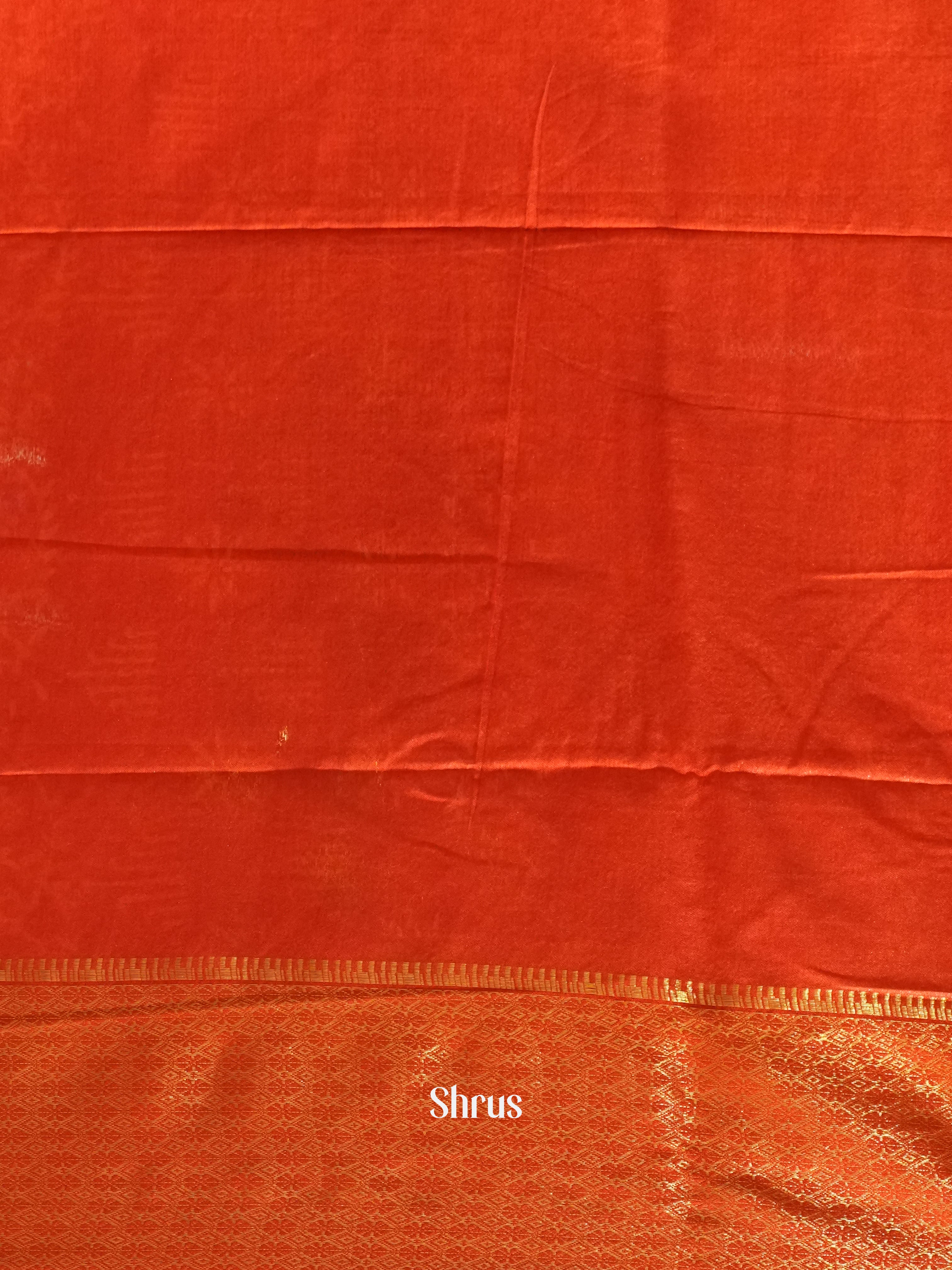 Red (Single Tone) - Semi Tussar saree - Shop on ShrusEternity.com