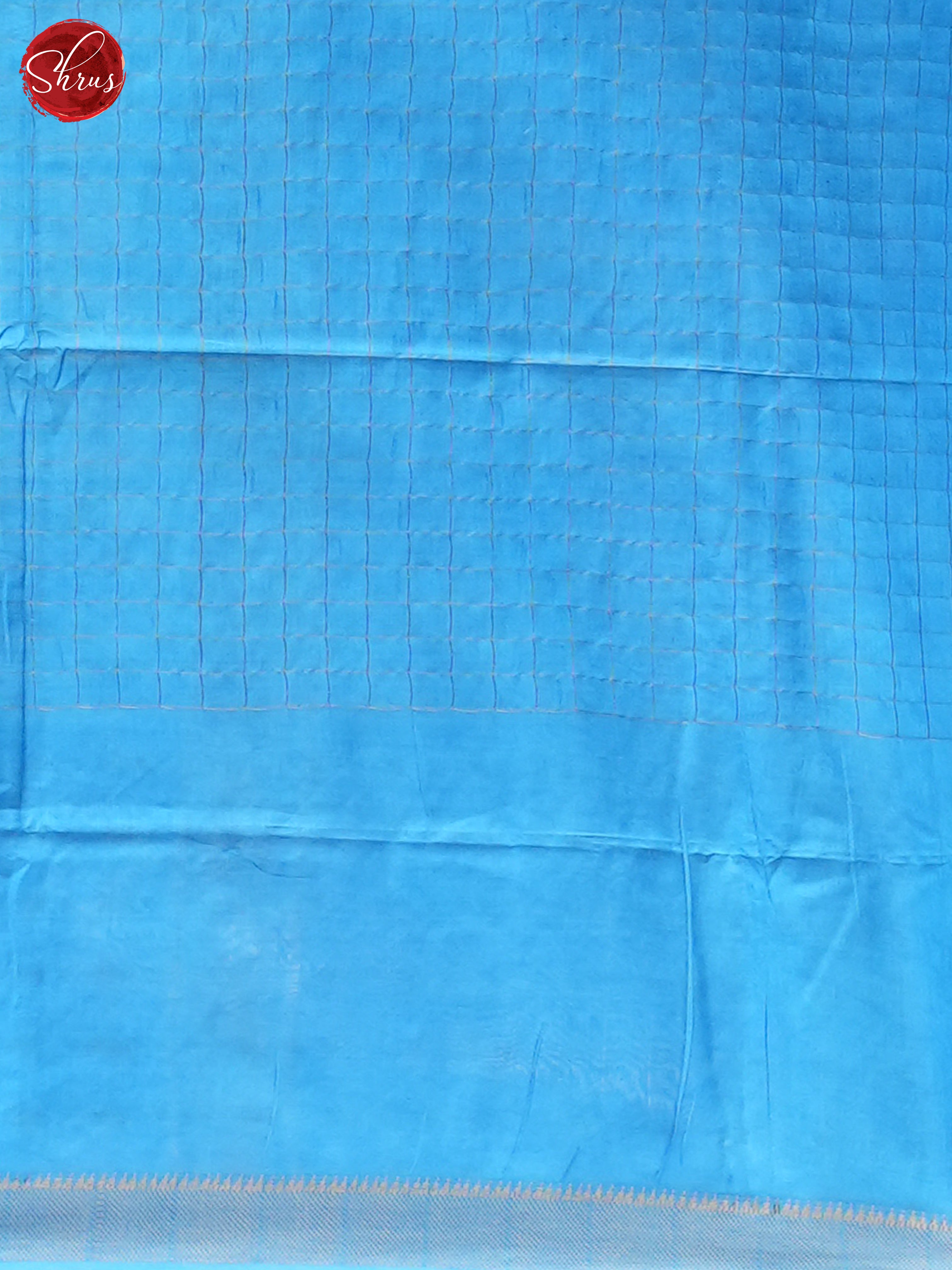 Cream & Blue - Shibori Saree - Shop on ShrusEternity.com