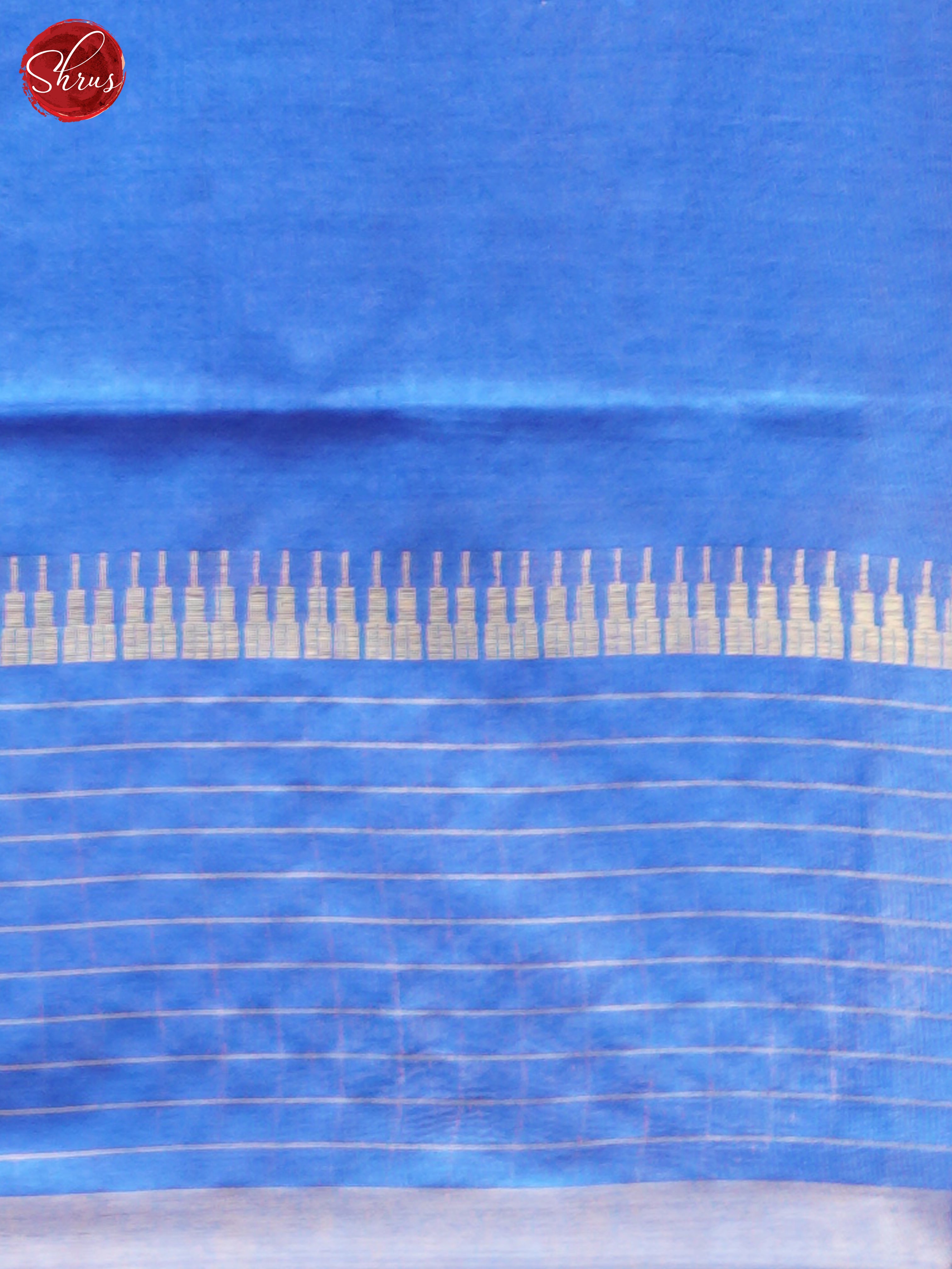 Cream & Blue - Shibori Saree - Shop on ShrusEternity.com