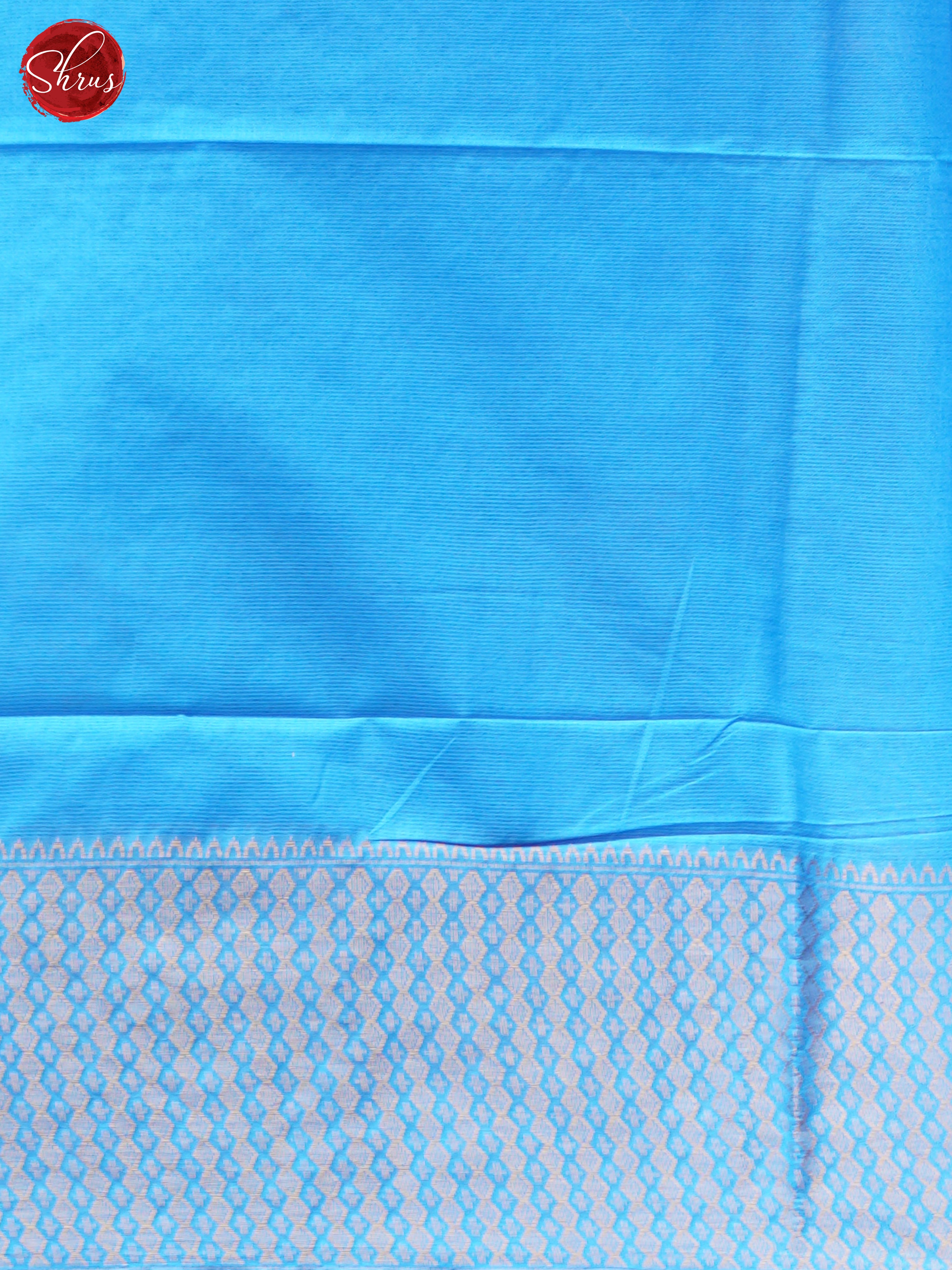 Cream & Blue - Shibori Saree - Shop on ShrusEternity.com