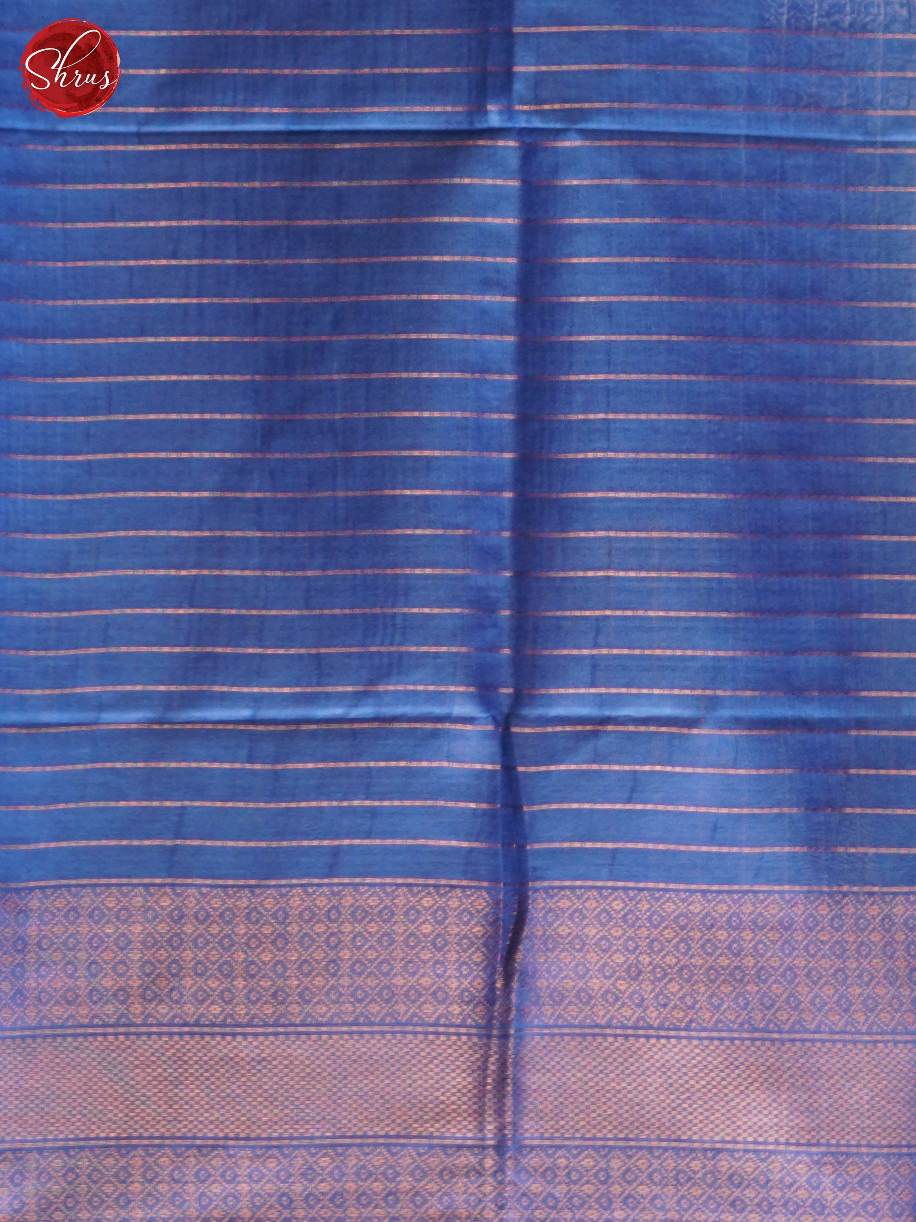 Cream & Blue - Shibori Saree - Shop on ShrusEternity.com
