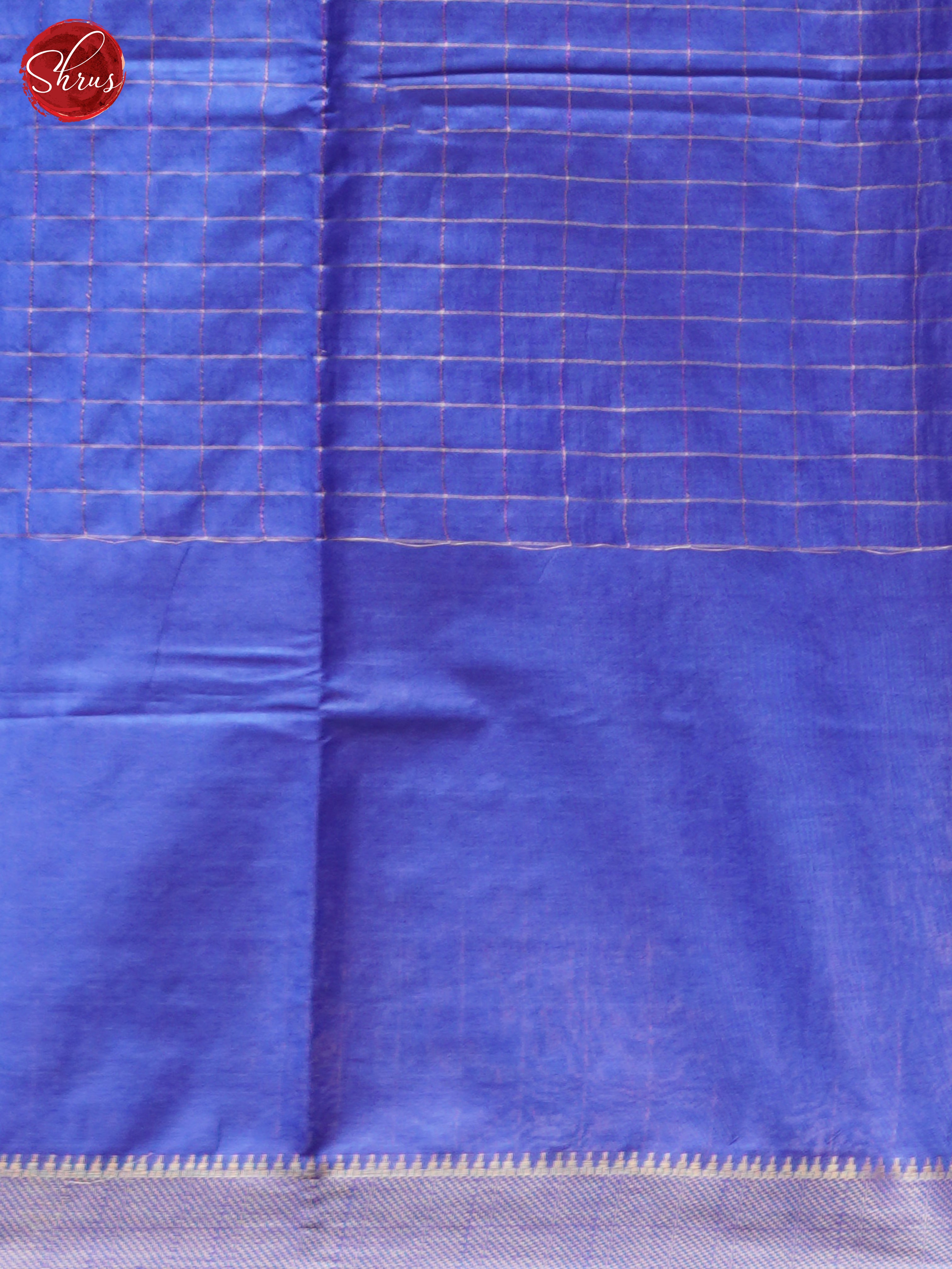 Cream & Blue - Shibori Saree - Shop on ShrusEternity.com