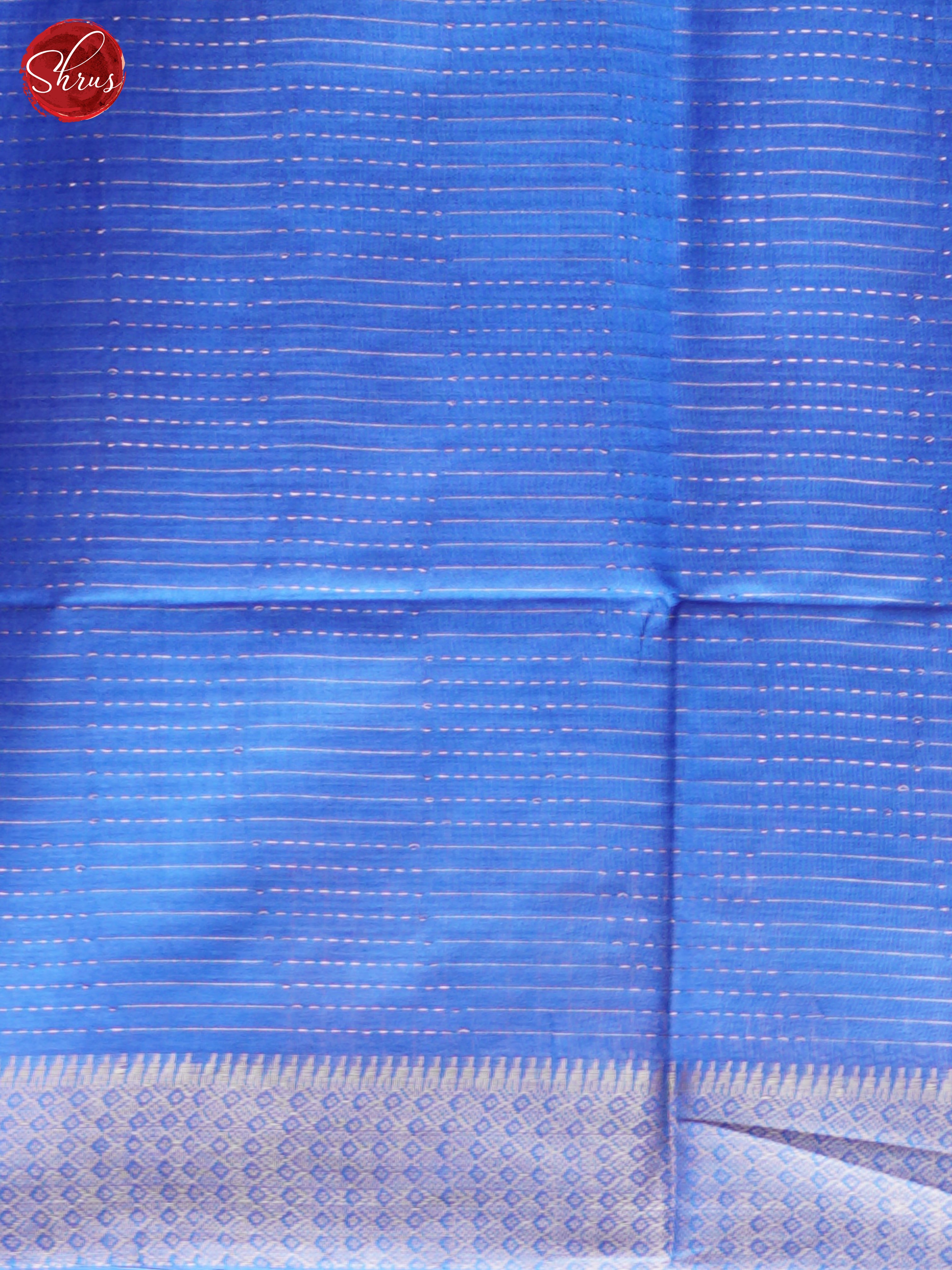 Cream & Blue - Shibori Saree - Shop on ShrusEternity.com