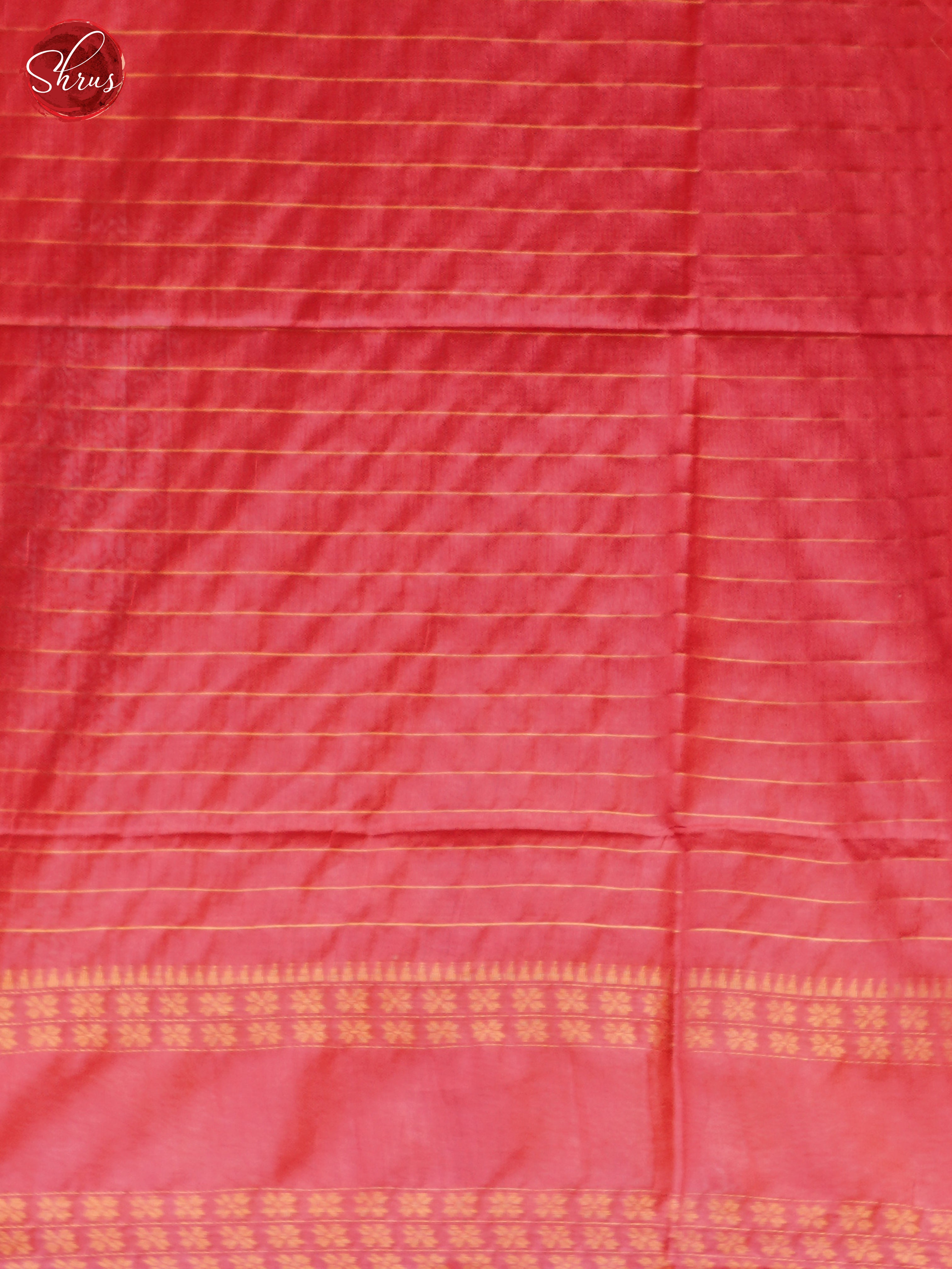 Cream & Red - Shibori Saree - Shop on ShrusEternity.com