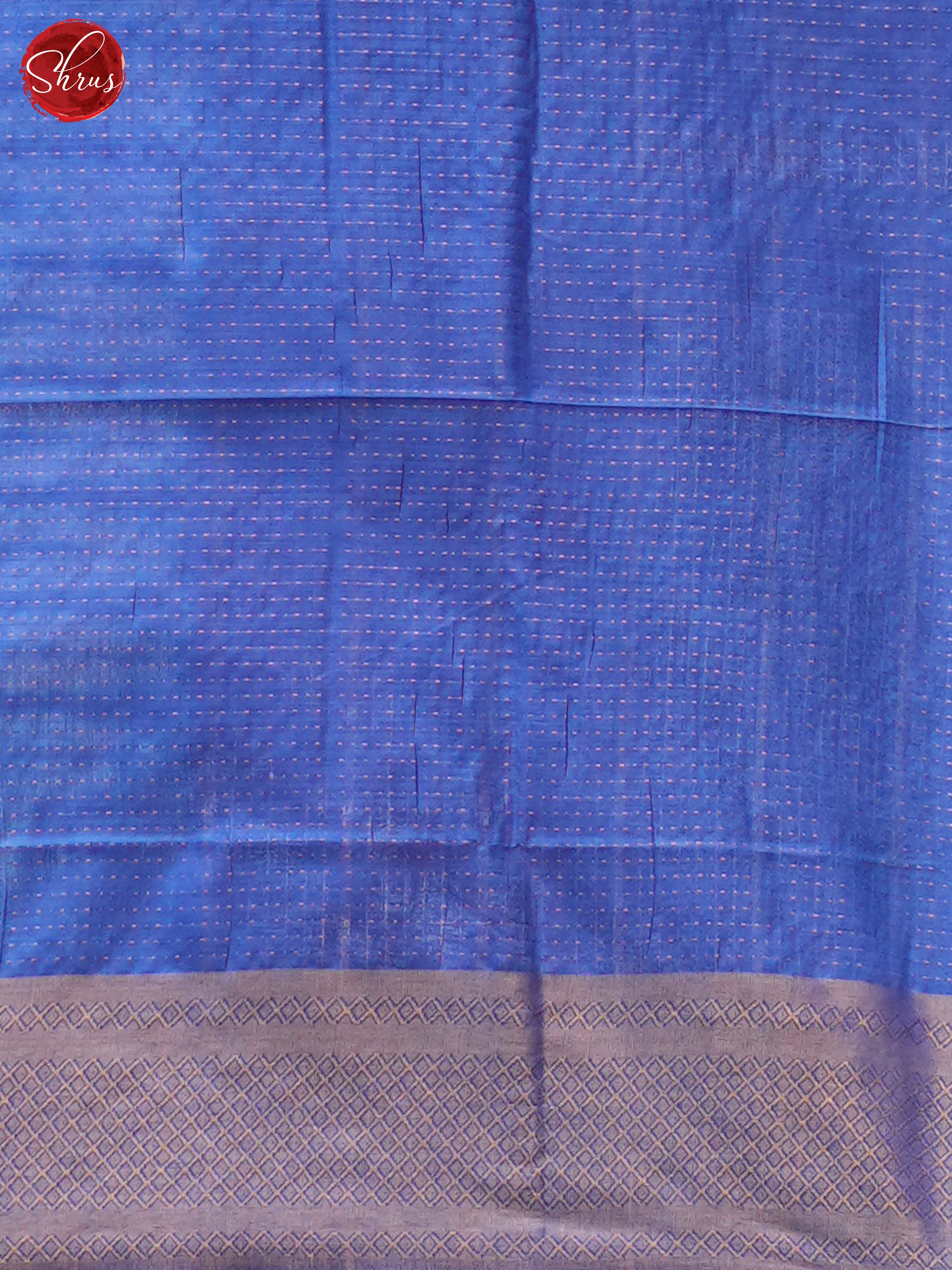 Cream & Blue - Shibori Saree - Shop on ShrusEternity.com