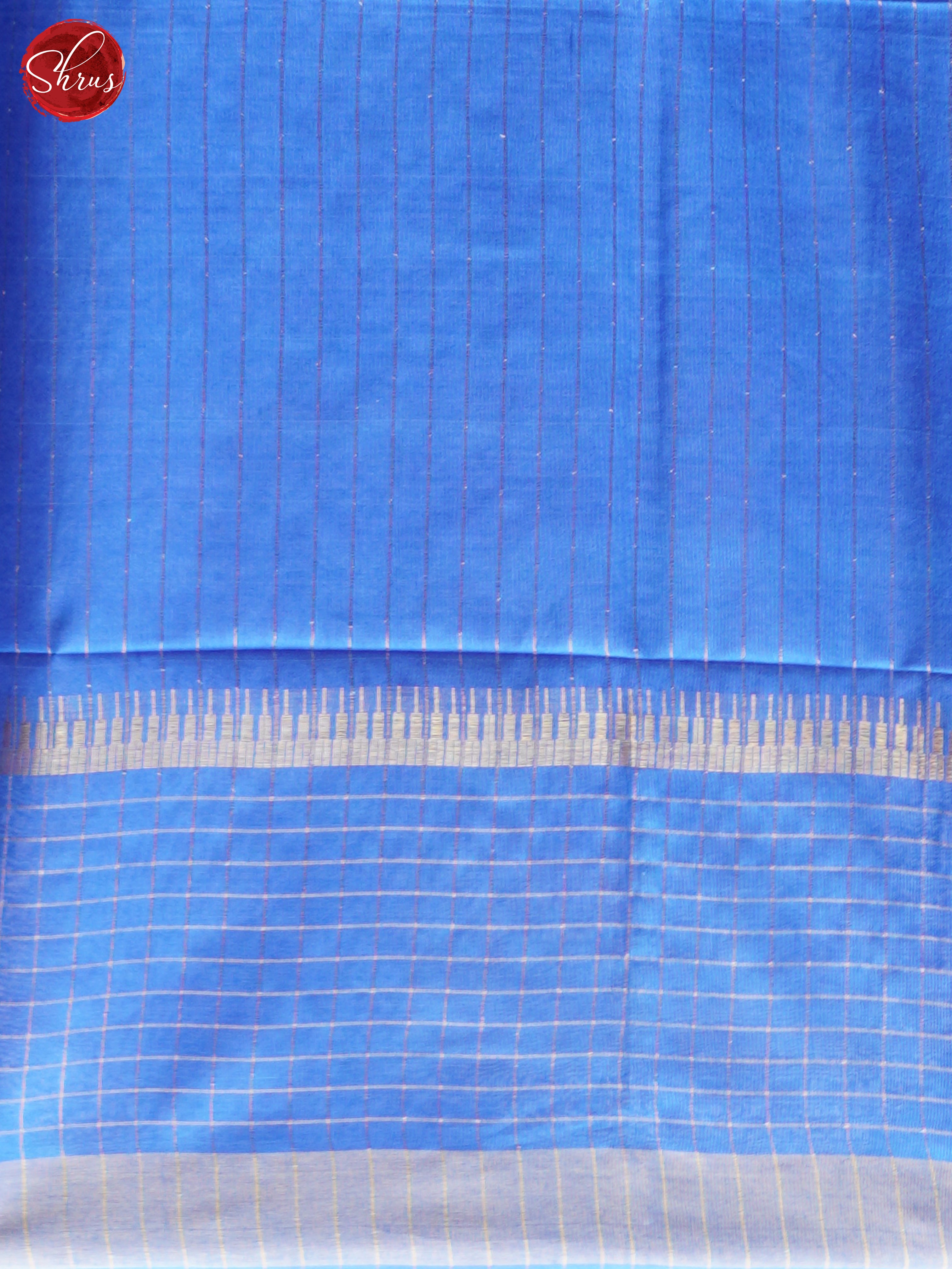 Cream & Blue- Shibori Saree - Shop on ShrusEternity.com