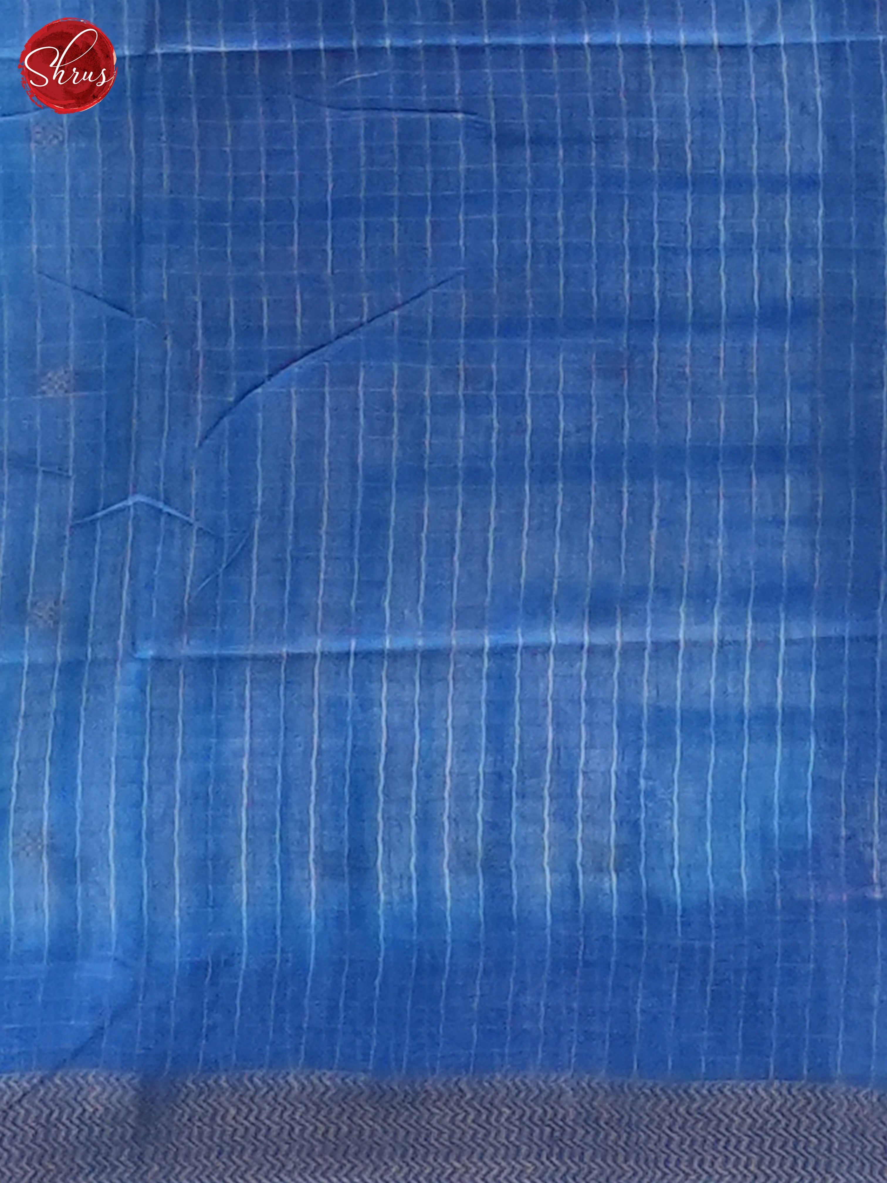 Cream & Blue - Shibori Saree - Shop on ShrusEternity.com