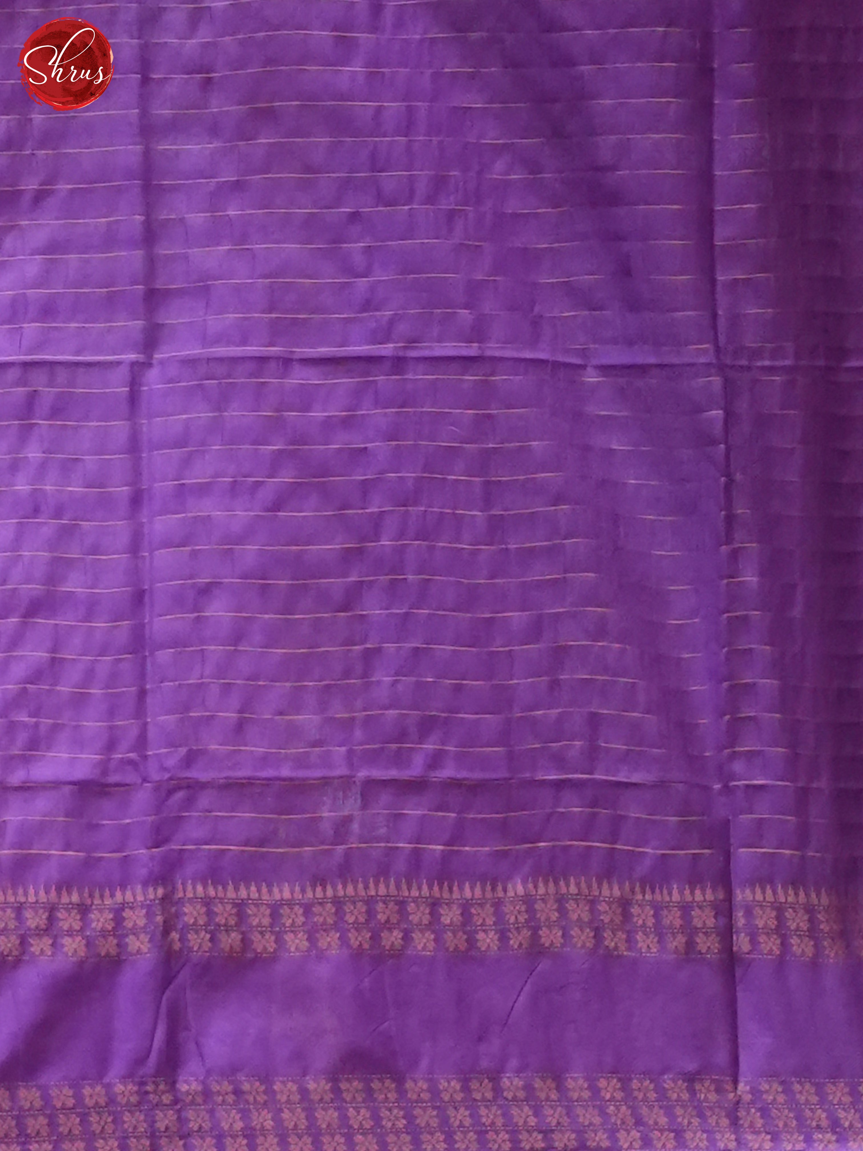 Cream & Purple - Shibori Saree - Shop on ShrusEternity.com