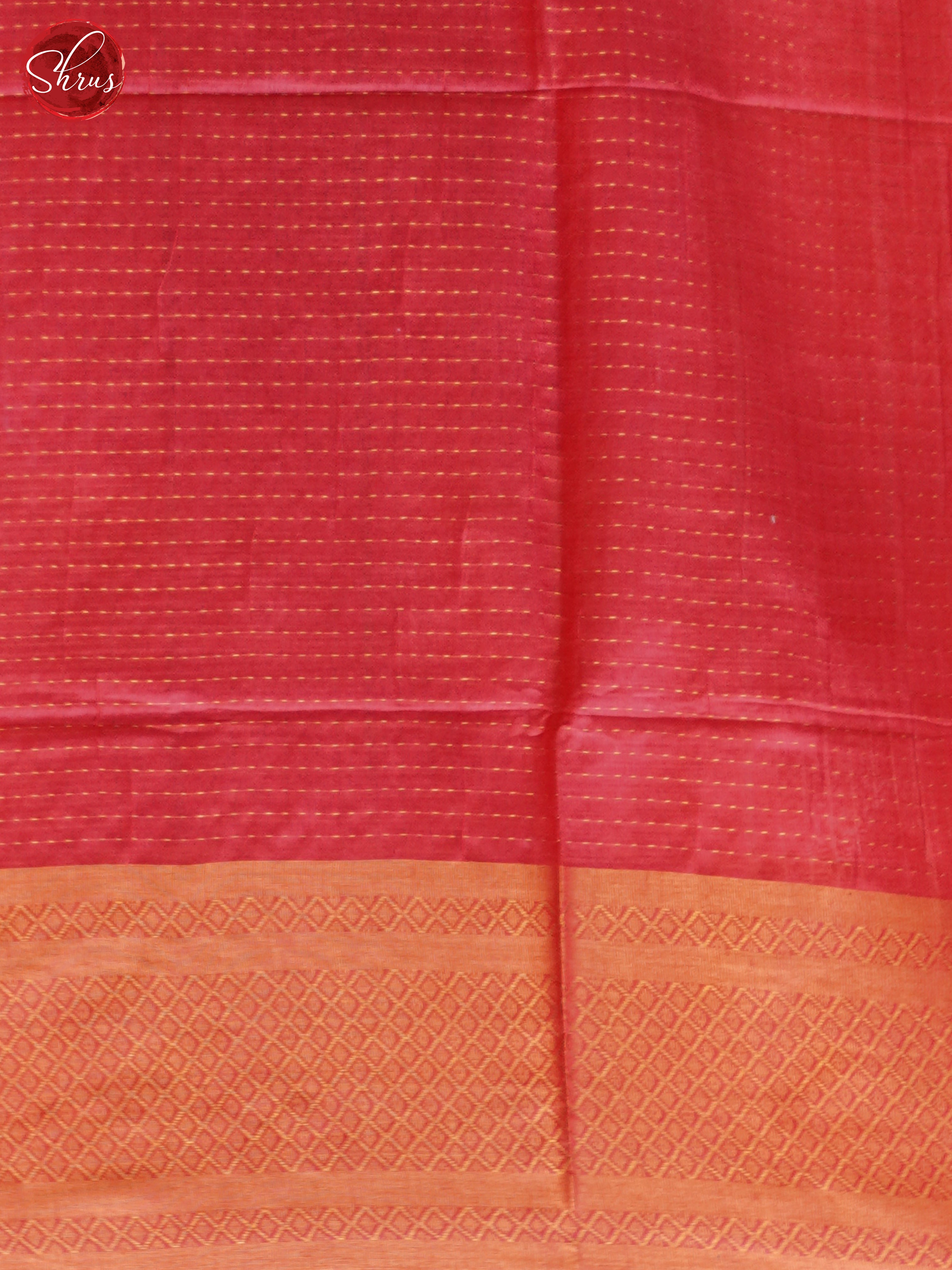 Cream & Red - Shibori Saree - Shop on ShrusEternity.com