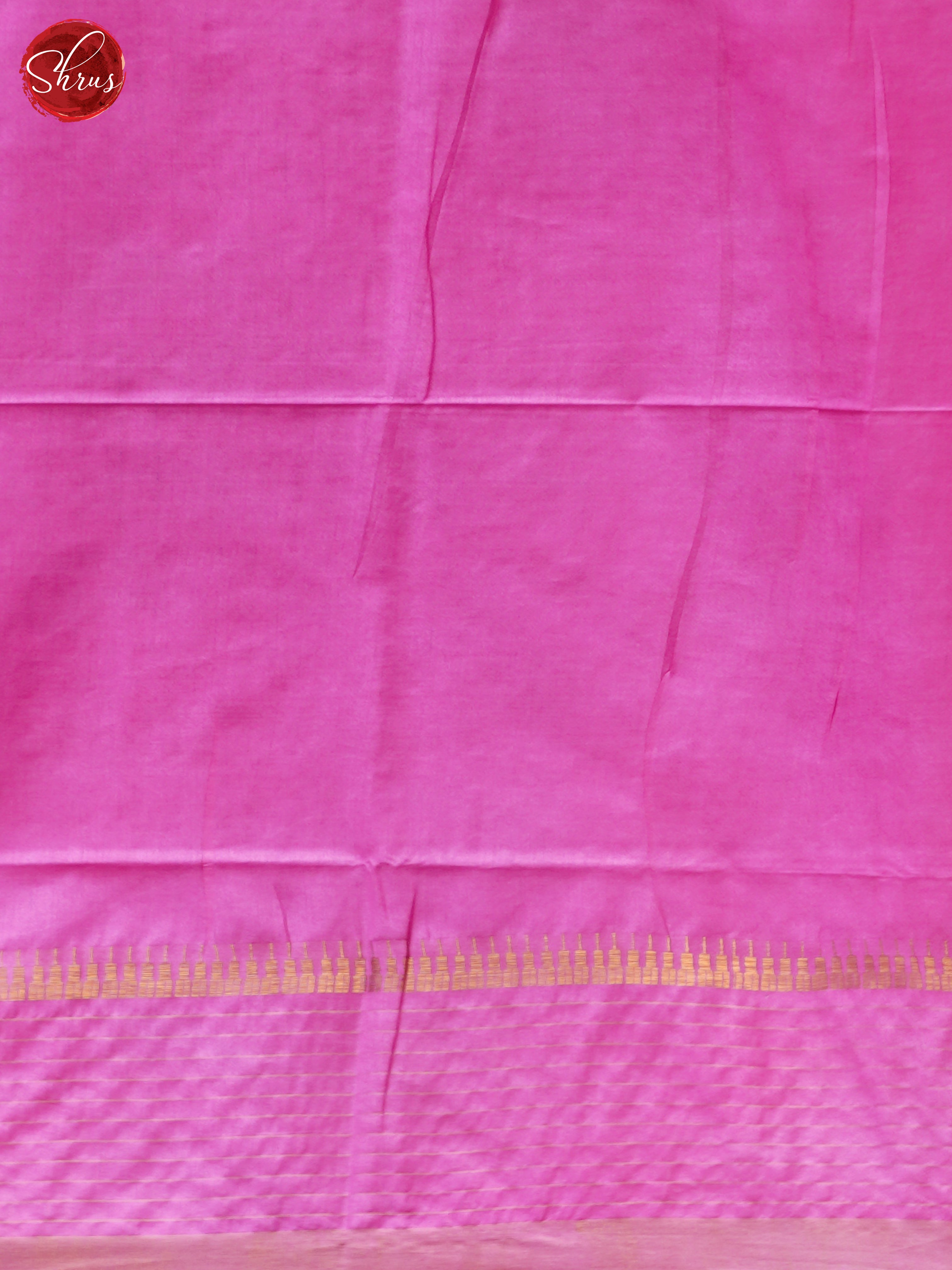 Cream & Pink - Shibori Saree - Shop on ShrusEternity.com