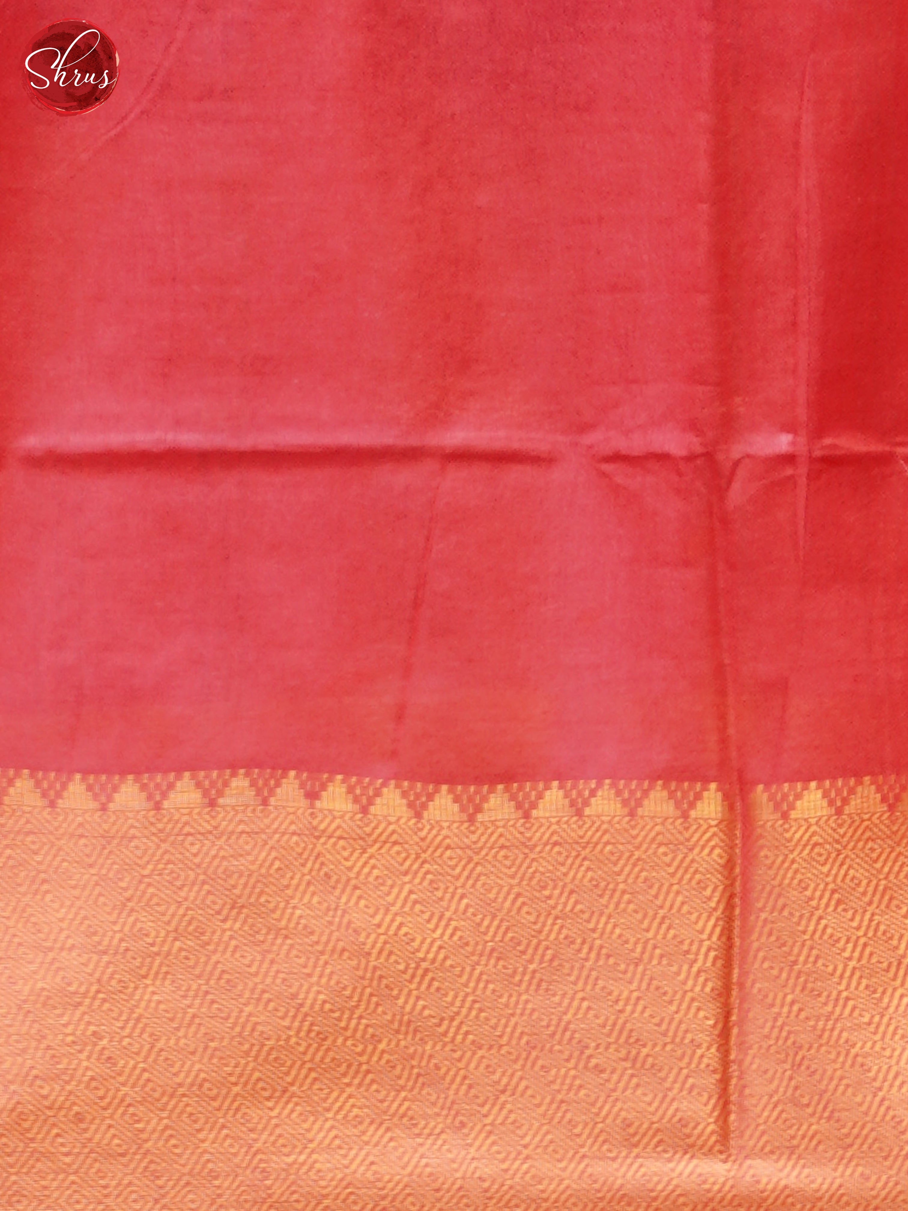 Cream & Red - Shibori Saree - Shop on ShrusEternity.com