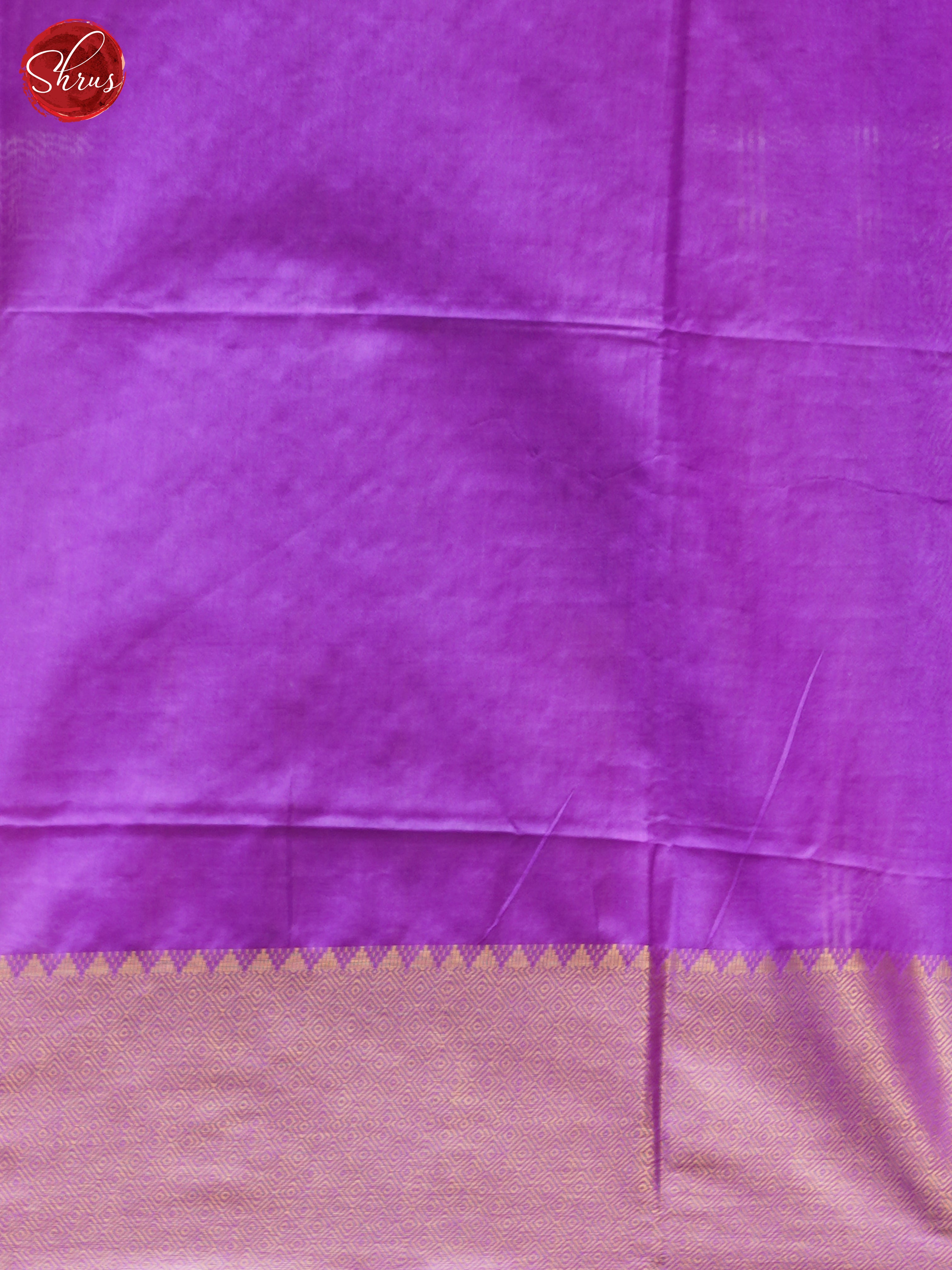 Cream & Purple - Shibori Saree - Shop on ShrusEternity.com
