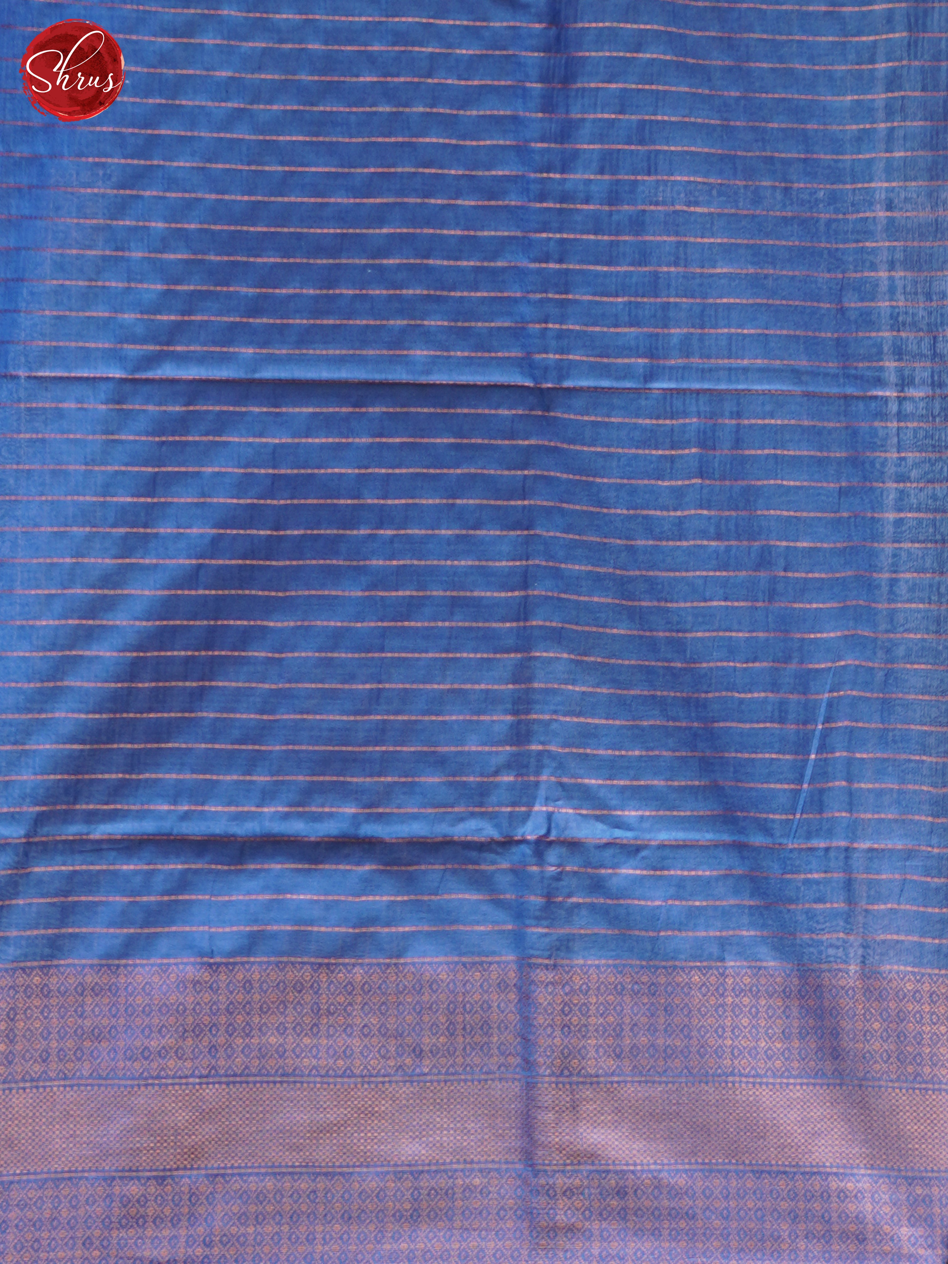 Cream & Blue - Shibori Saree - Shop on ShrusEternity.com
