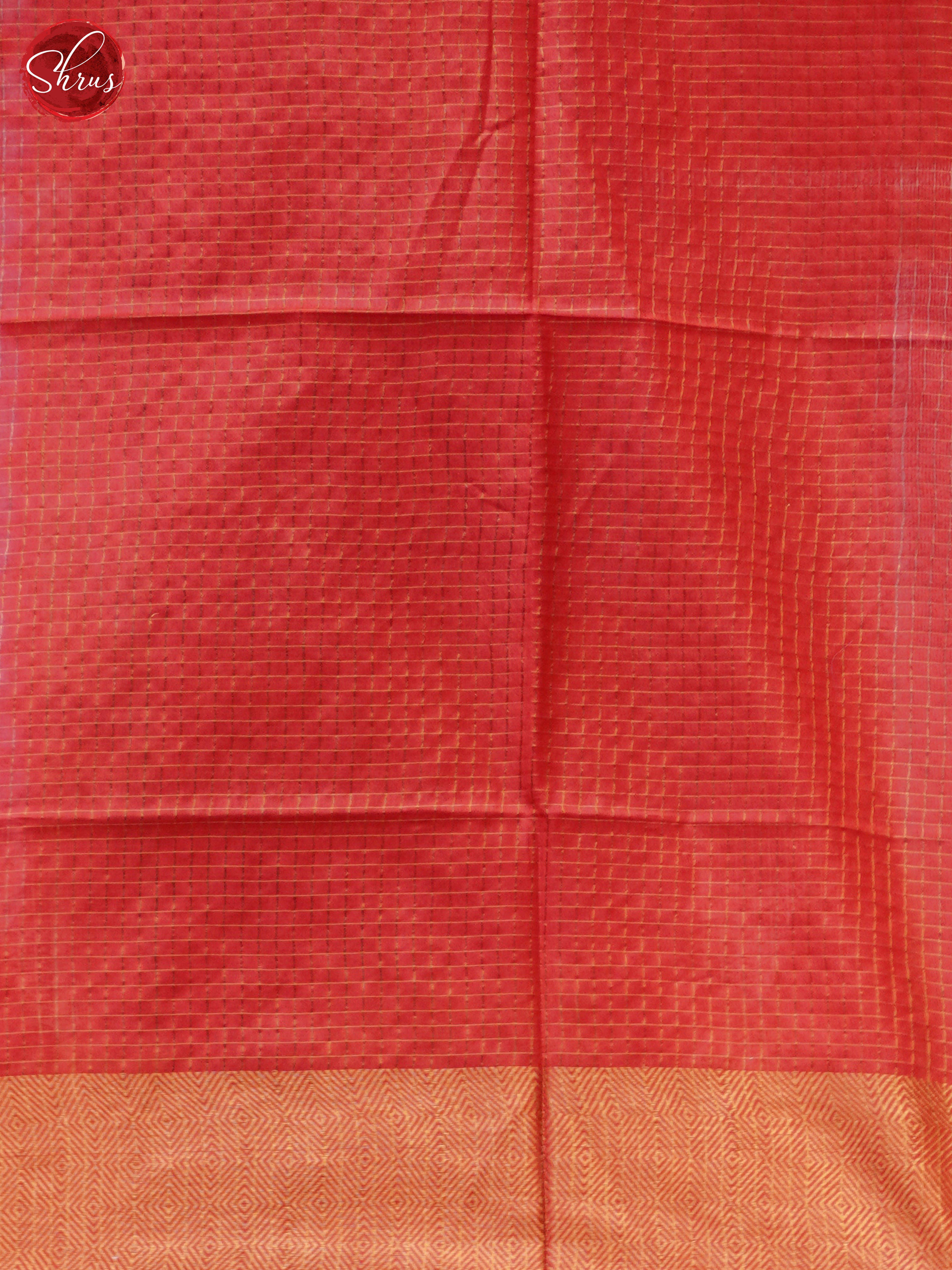 Cream & Red - Shibori Saree - Shop on ShrusEternity.com