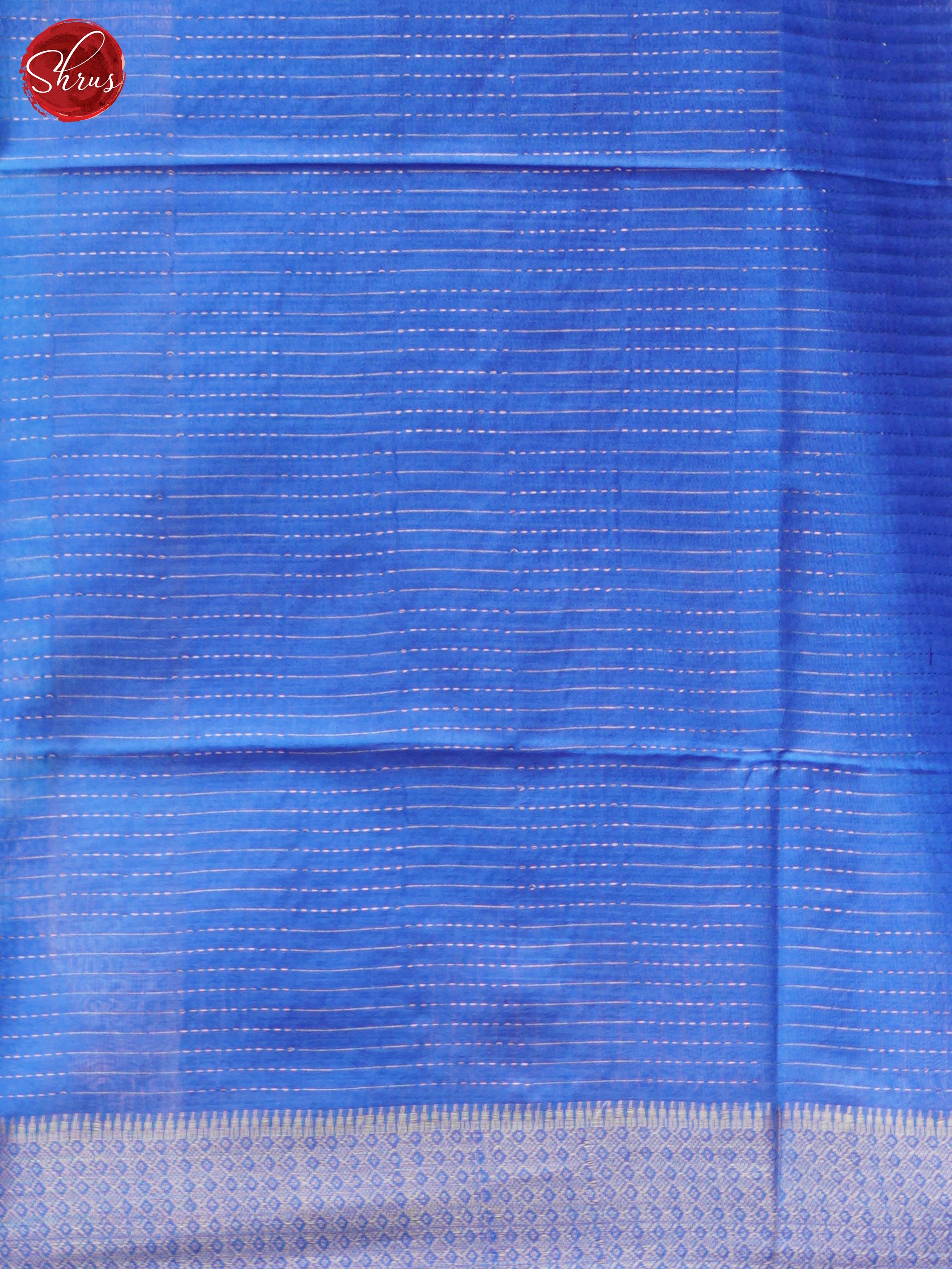 Cream & Blue - Shibori Saree - Shop on ShrusEternity.com