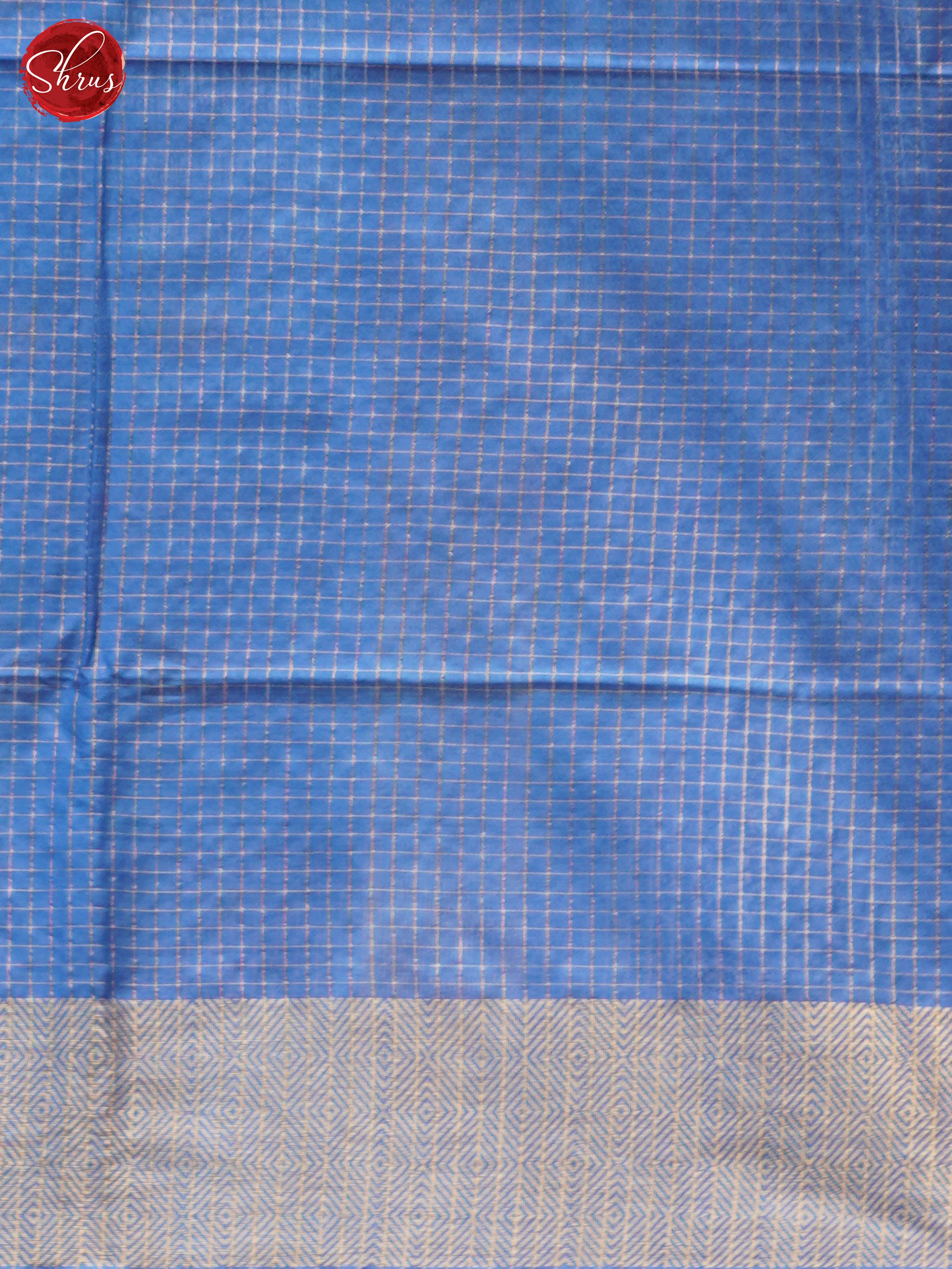 Cream & Blue - Shibori Saree - Shop on ShrusEternity.com