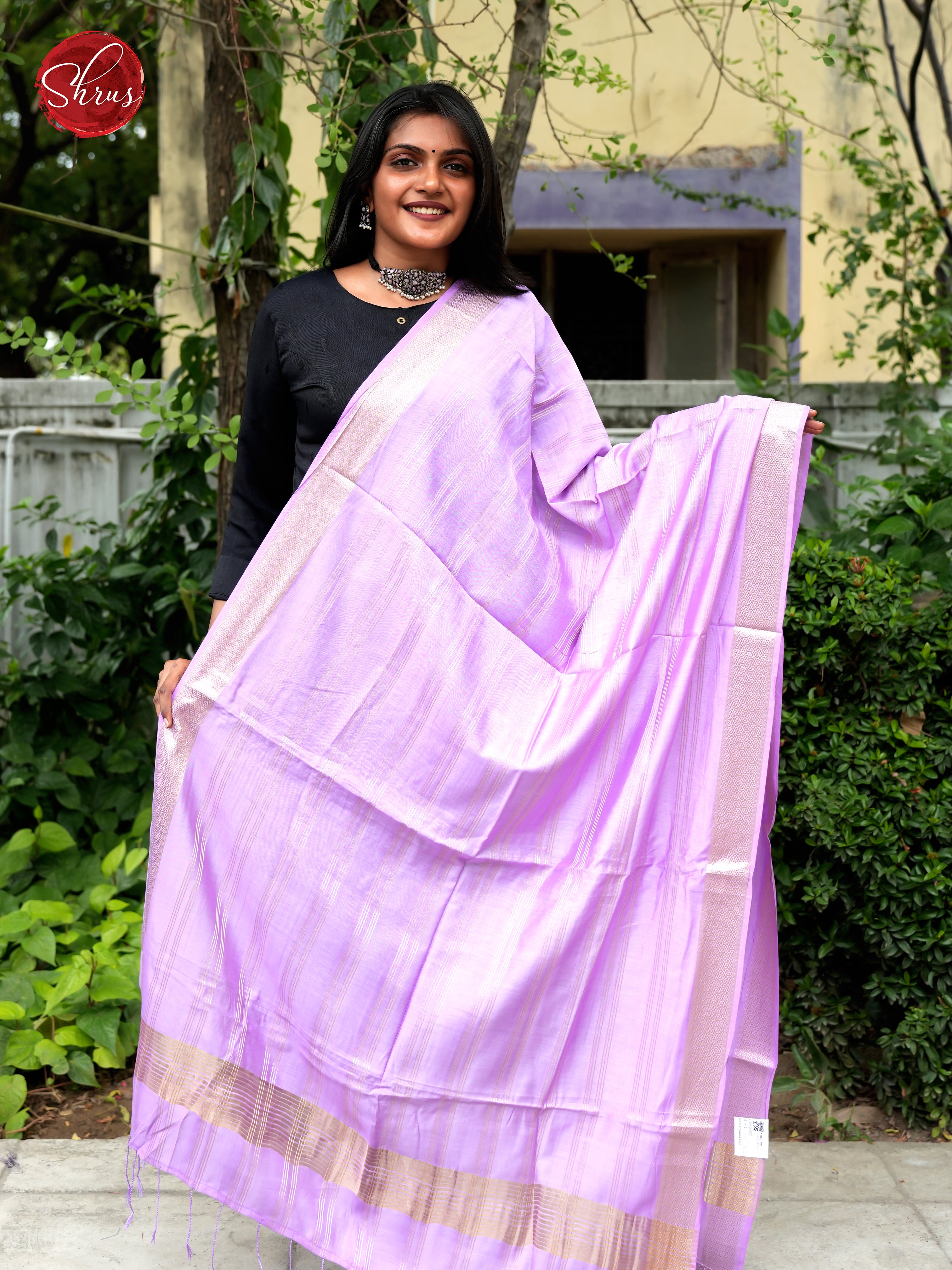 Pink - Semi Organza Dupatta - Shop on ShrusEternity.com
