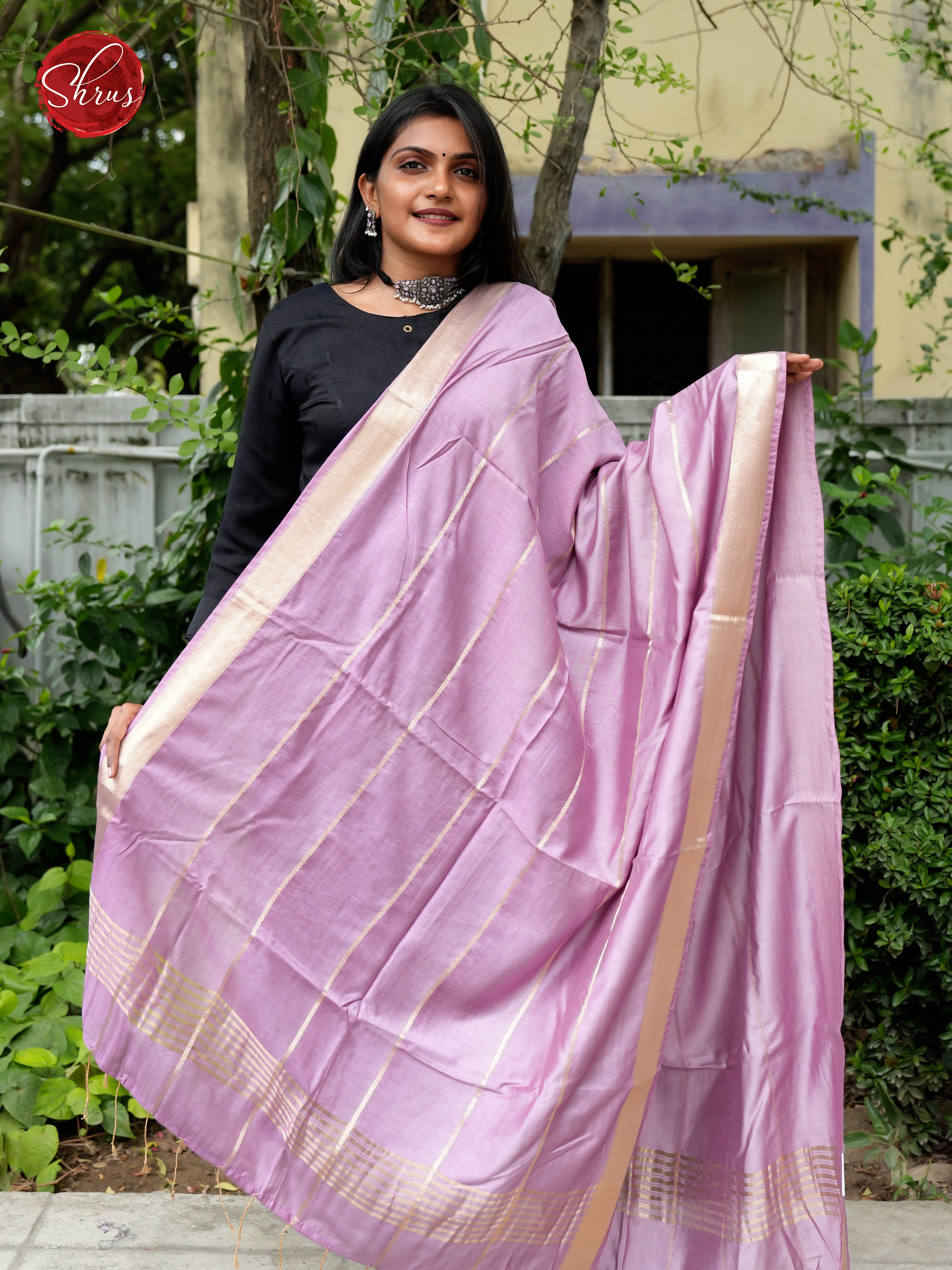 Mild Lavender - Semi Organza Dupatta - Shop on ShrusEternity.com