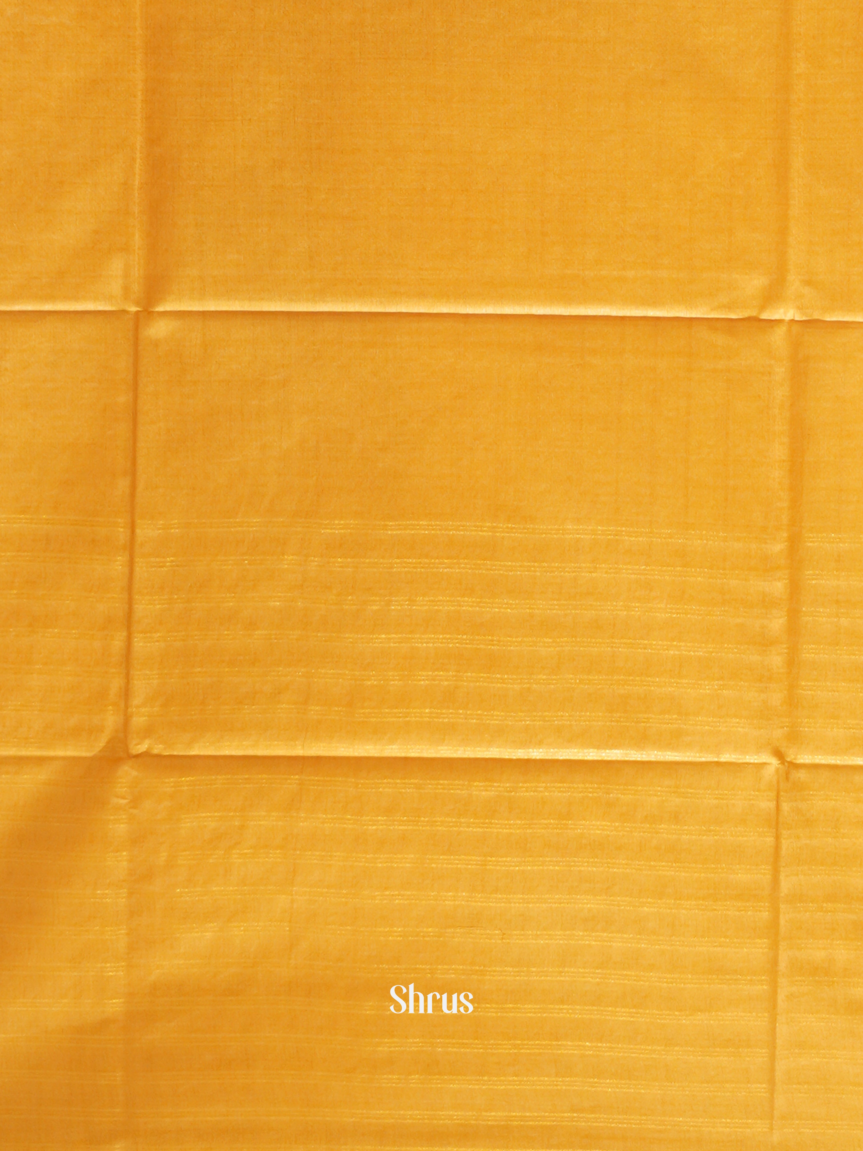Yellow (Single Tone)- Semi Tussar Saree - Shop on ShrusEternity.com