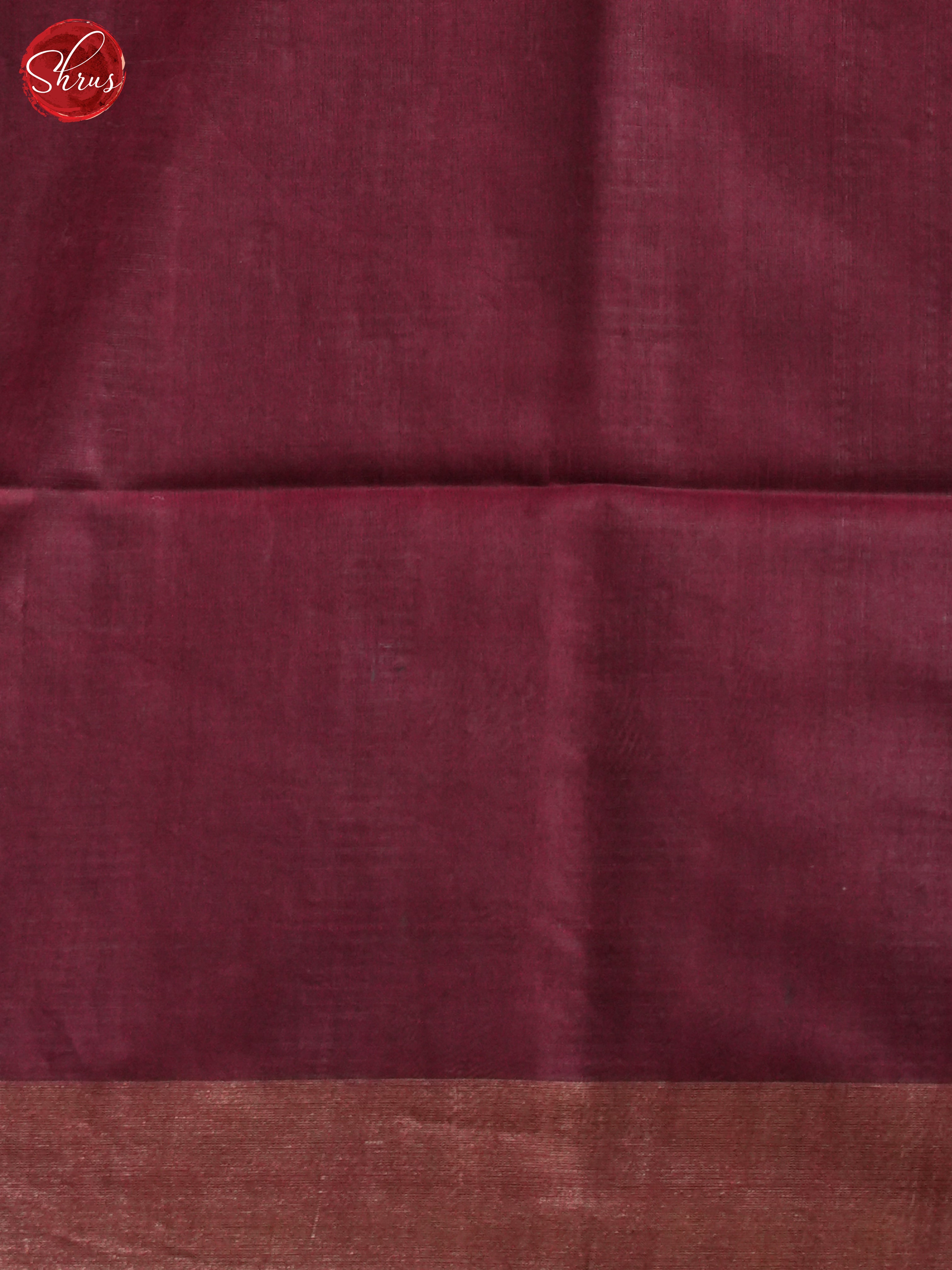 Wine(Single Tone) - Raw Silk Saree - Shop on ShrusEternity.com