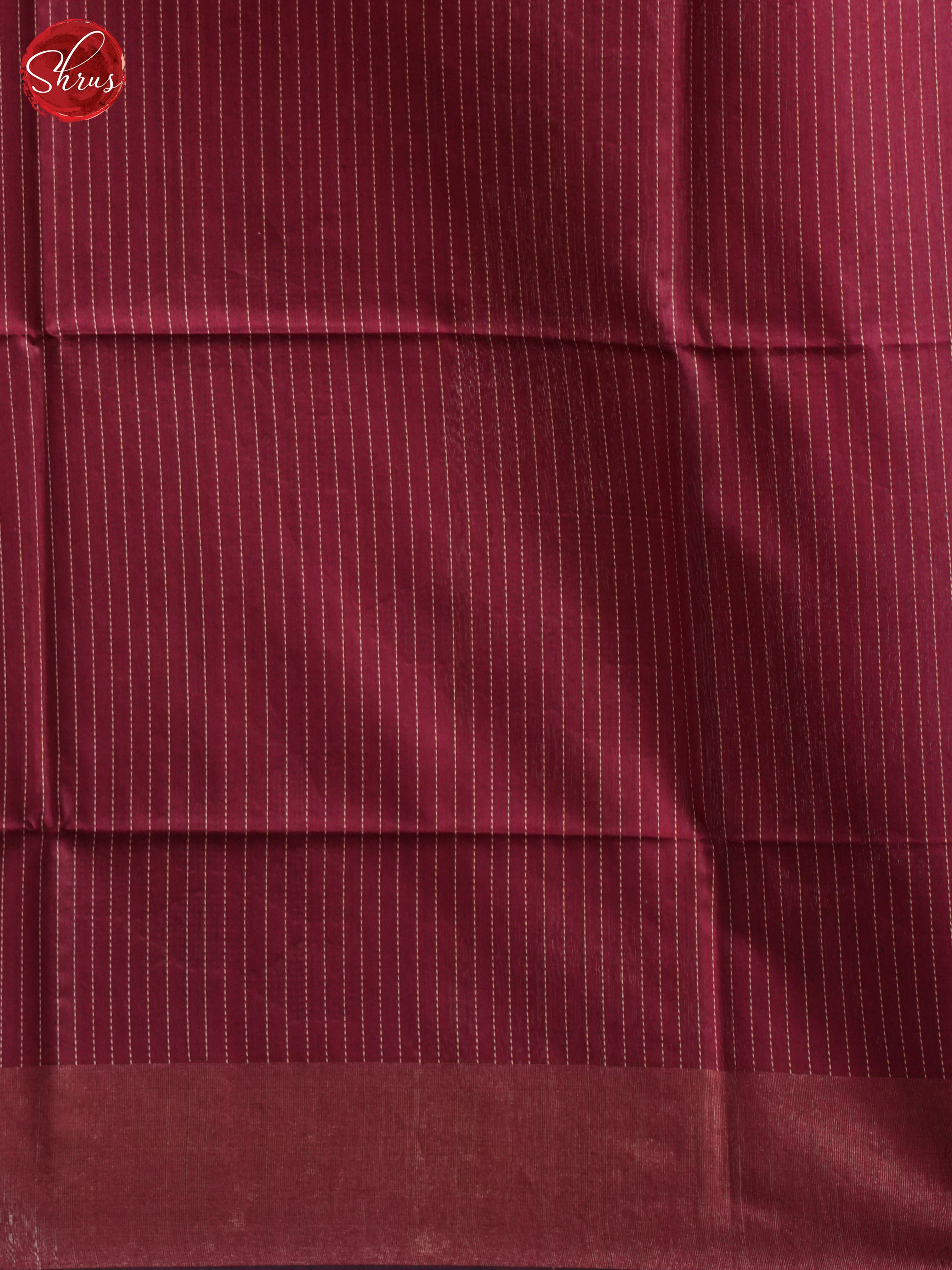 Maroon(Single Tone) - Tussar Saree - Shop on ShrusEternity.com