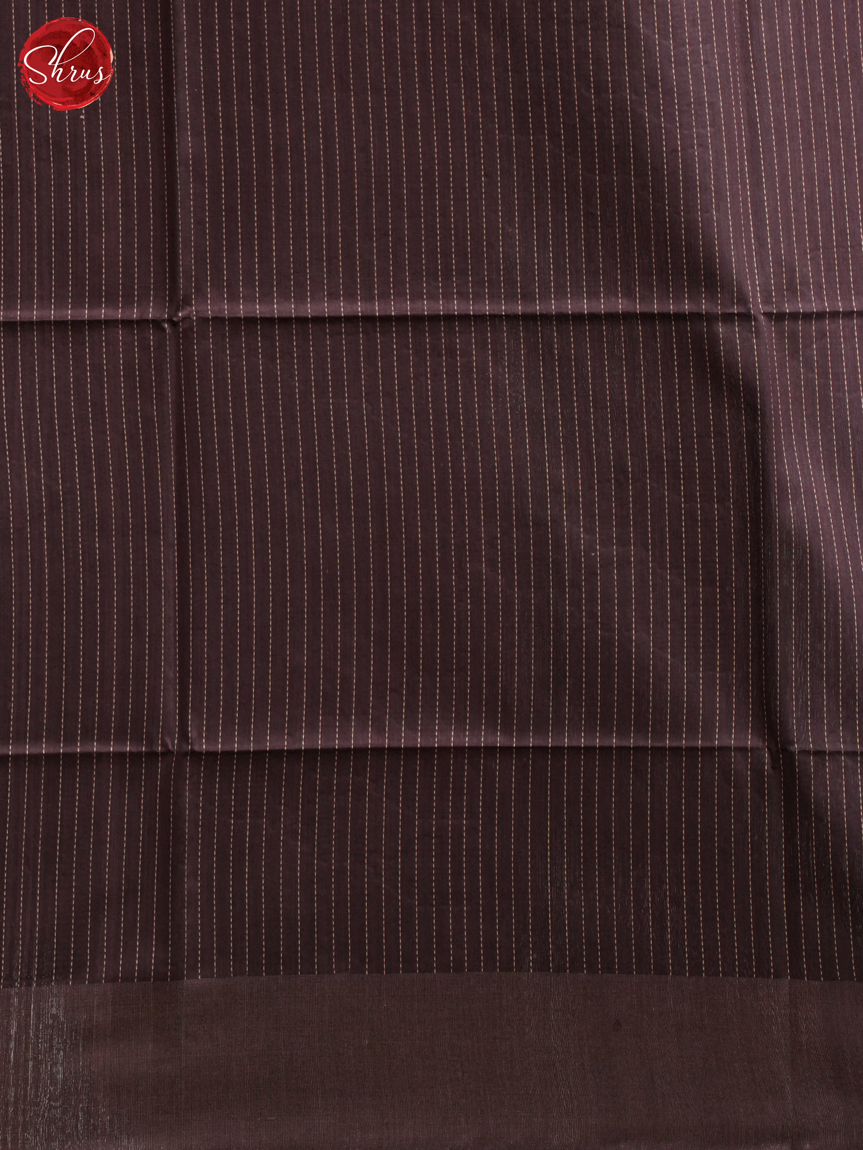Dark Brown (Single Tone)- Tussar Saree - Shop on ShrusEternity.com