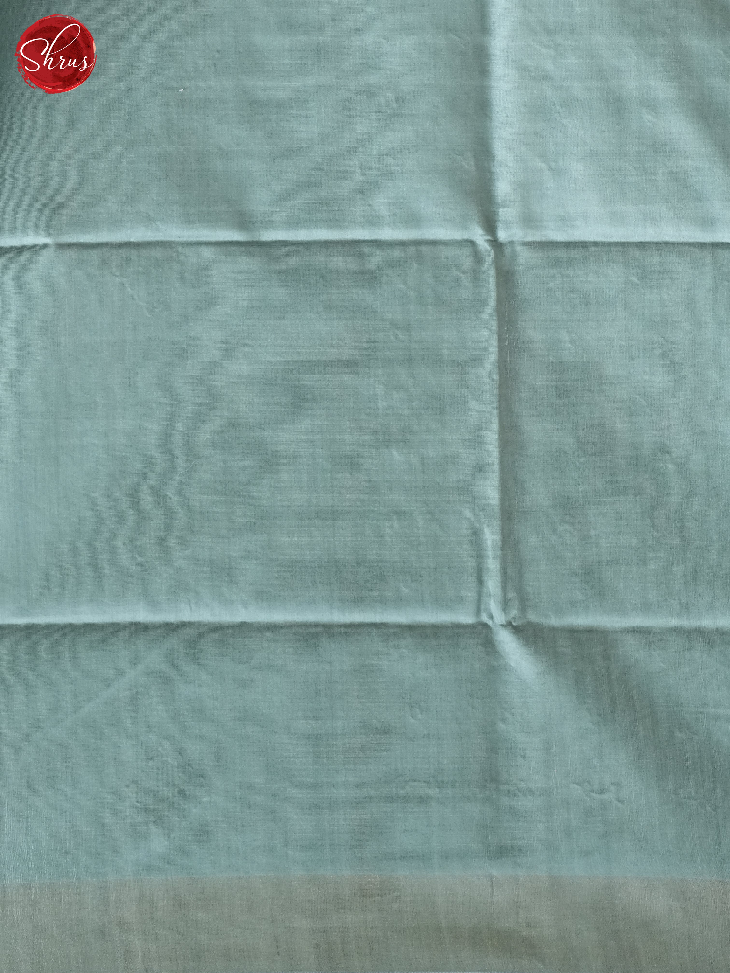 Greyish Blue(Single Tone) - Raw Silk Saree - Shop on ShrusEternity.com