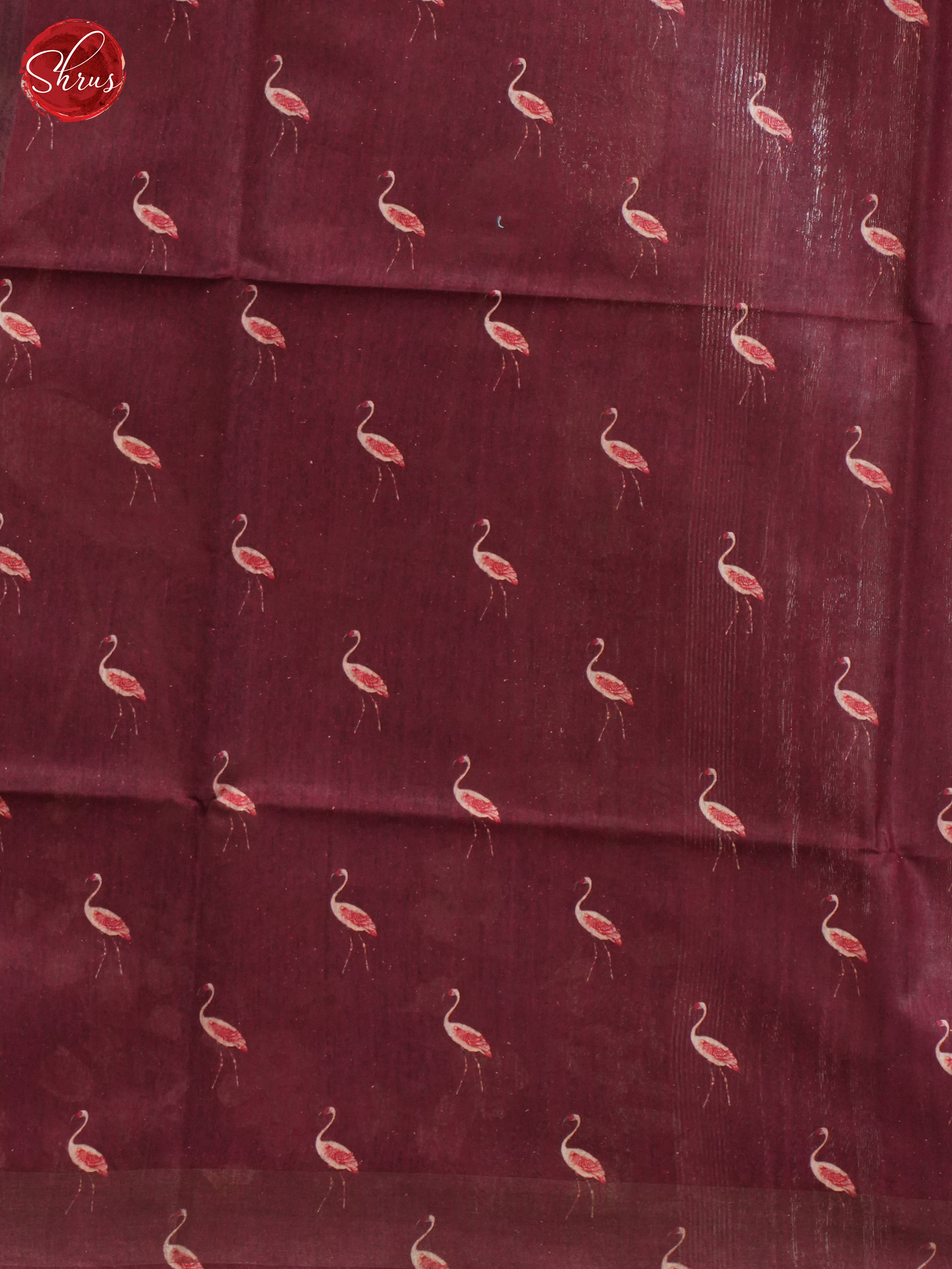 Wine(Single Tone)- Tussar Saree - Shop on ShrusEternity.com
