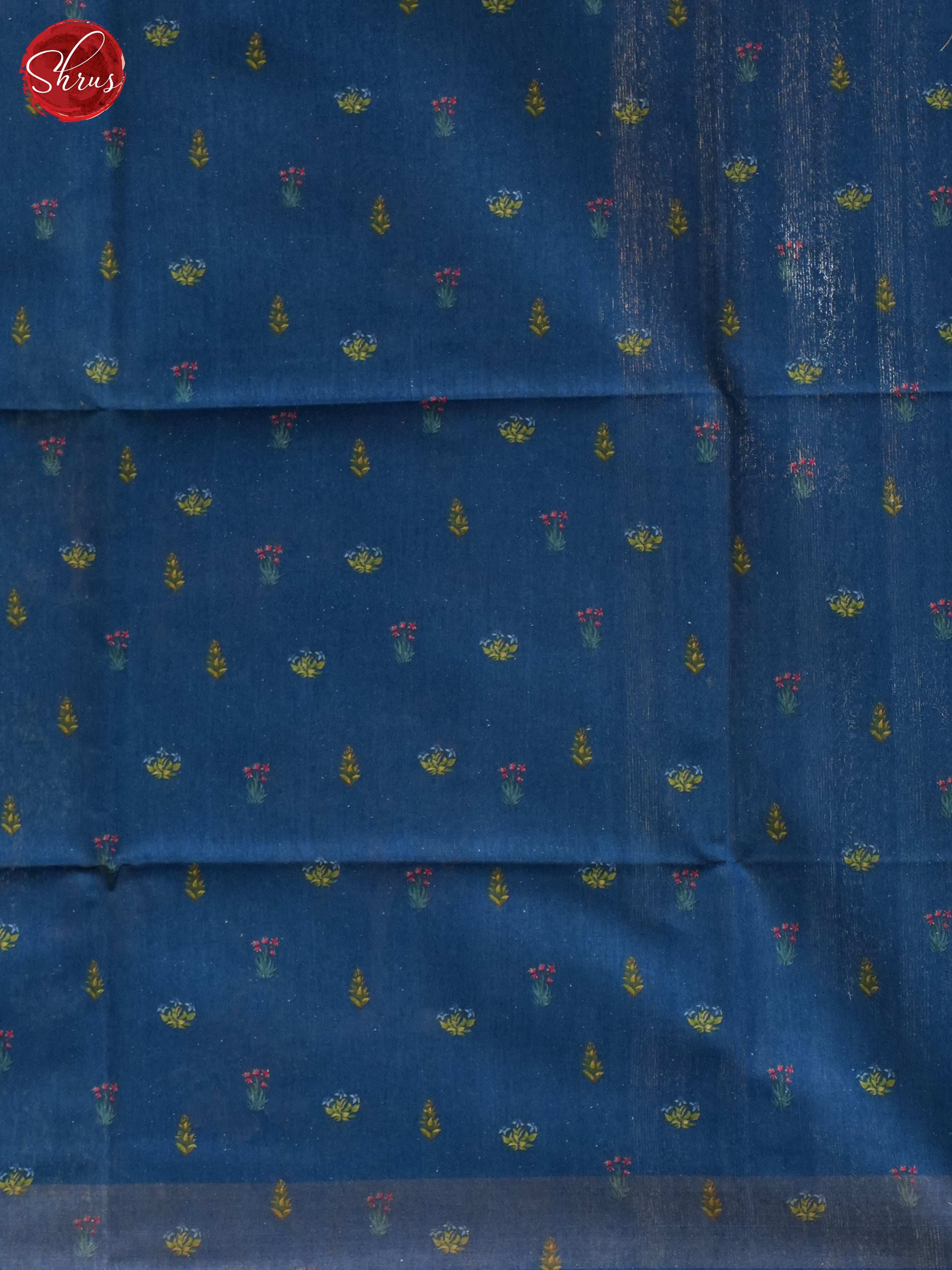 Blue(Single Tone) - Tussar Saree - Shop on ShrusEternity.com