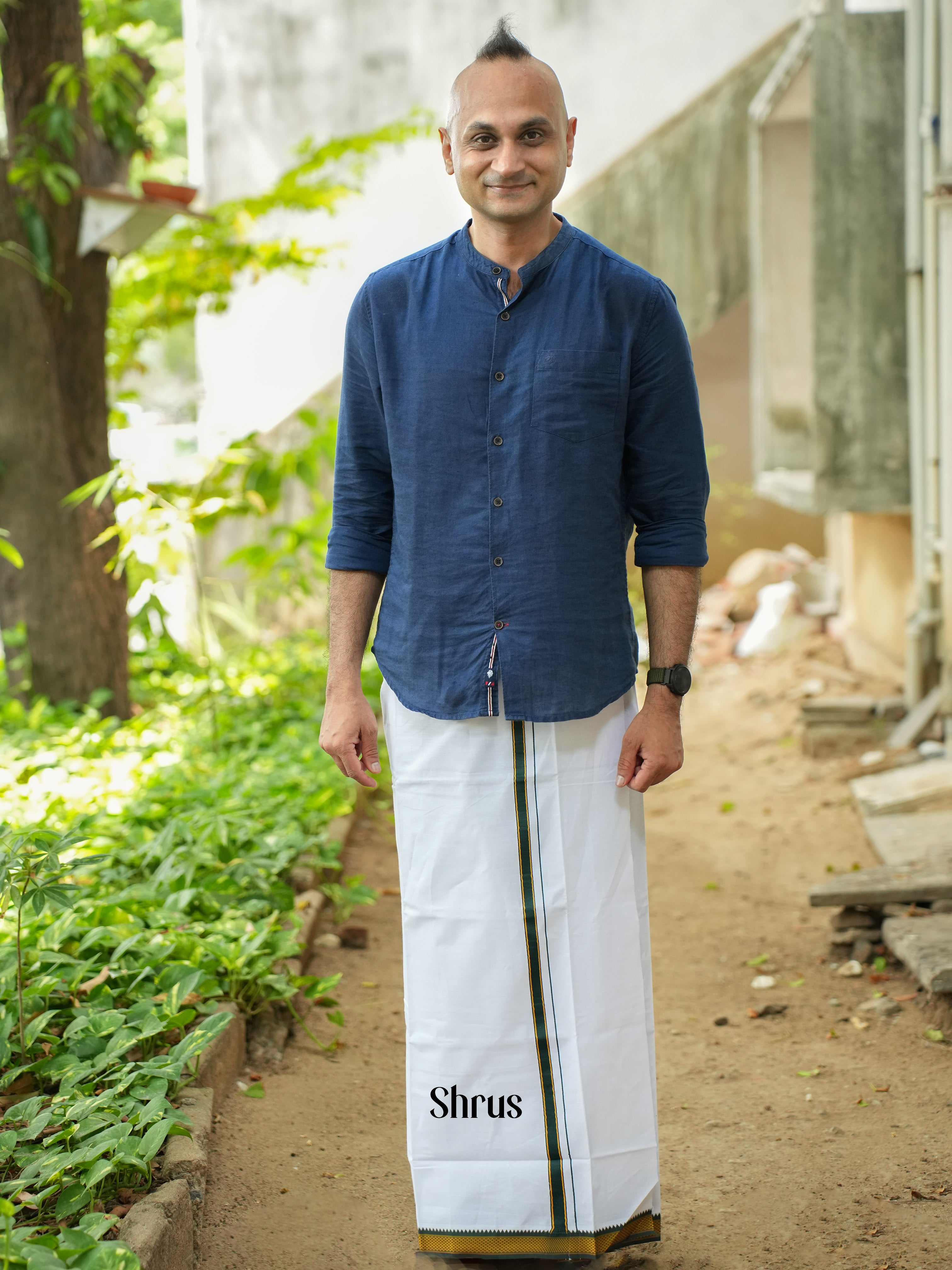 White - Dhoti - Shop on ShrusEternity.com