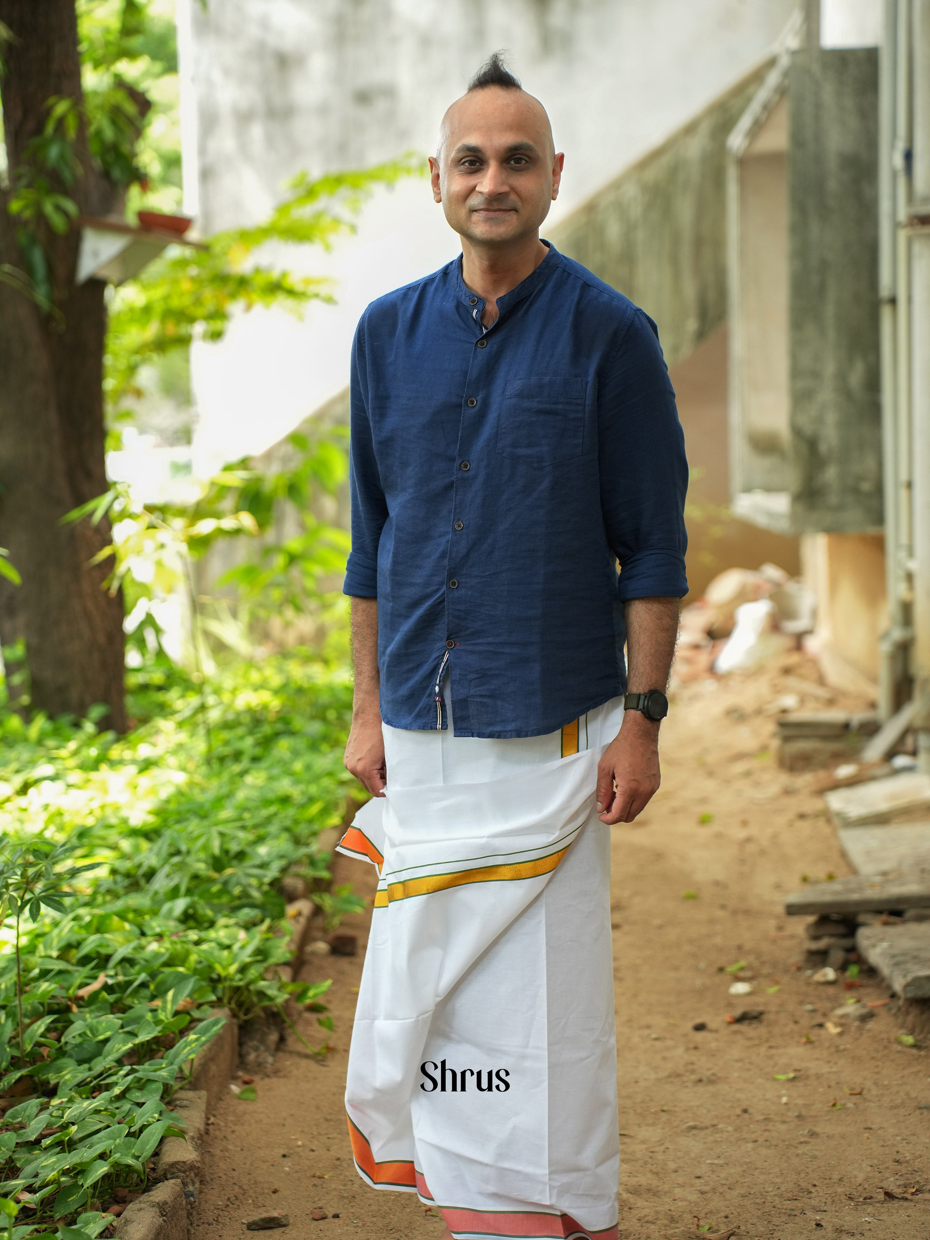 White - Dhoti - Shop on ShrusEternity.com