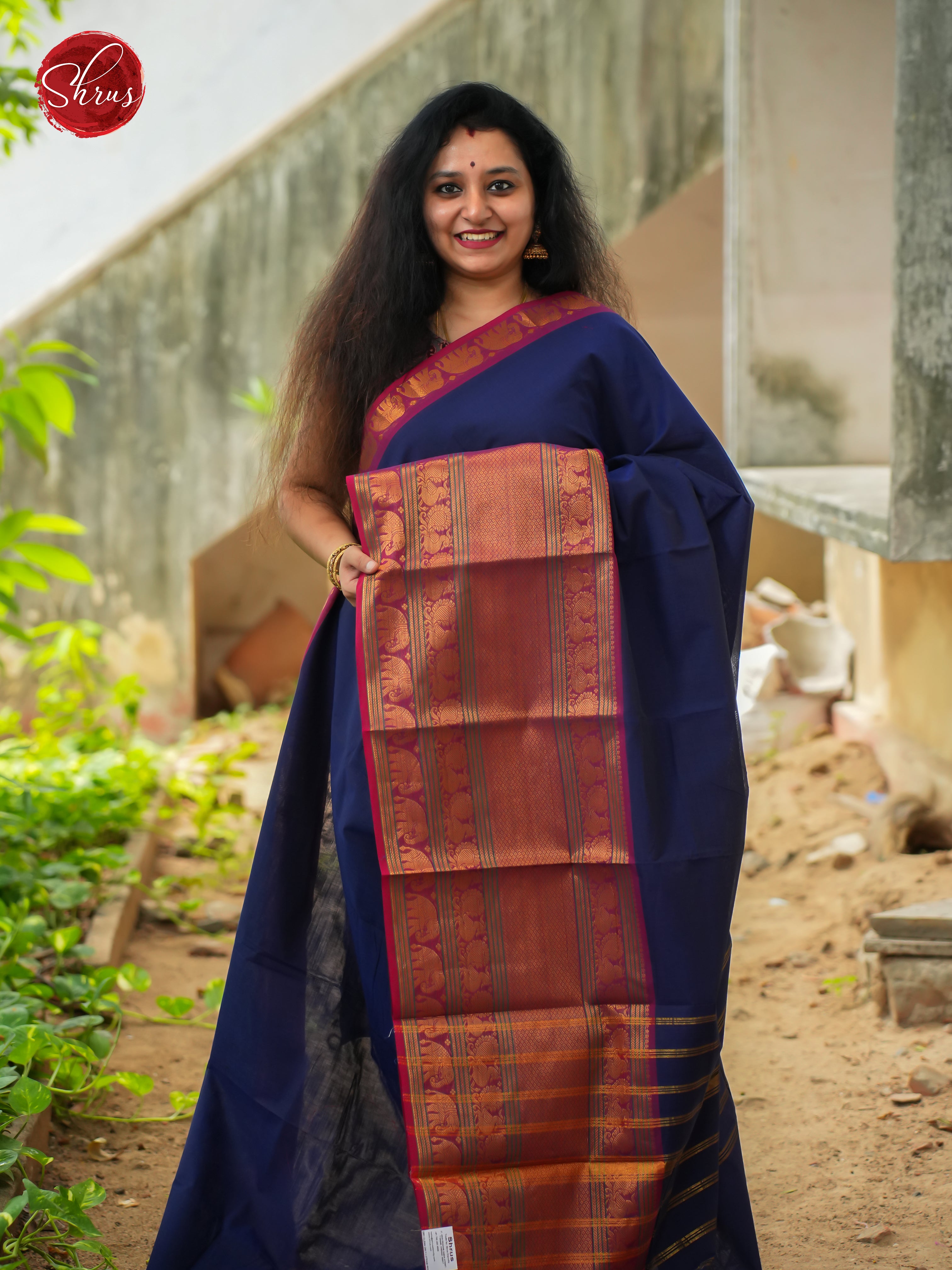 Blue & Purple - Narayanpet Cotton Saree
