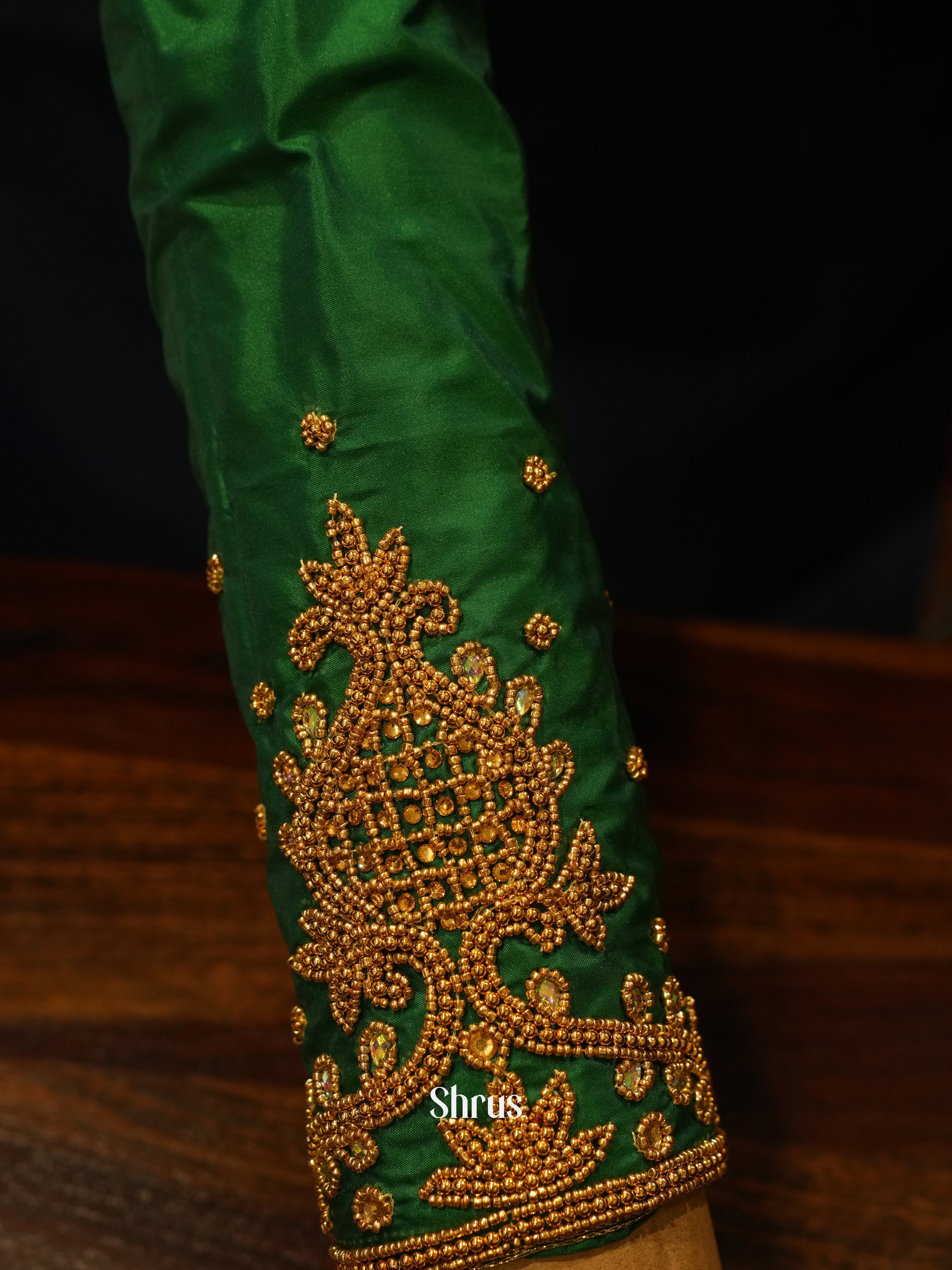 Green- Aari Blouse - Shop on ShrusEternity.com