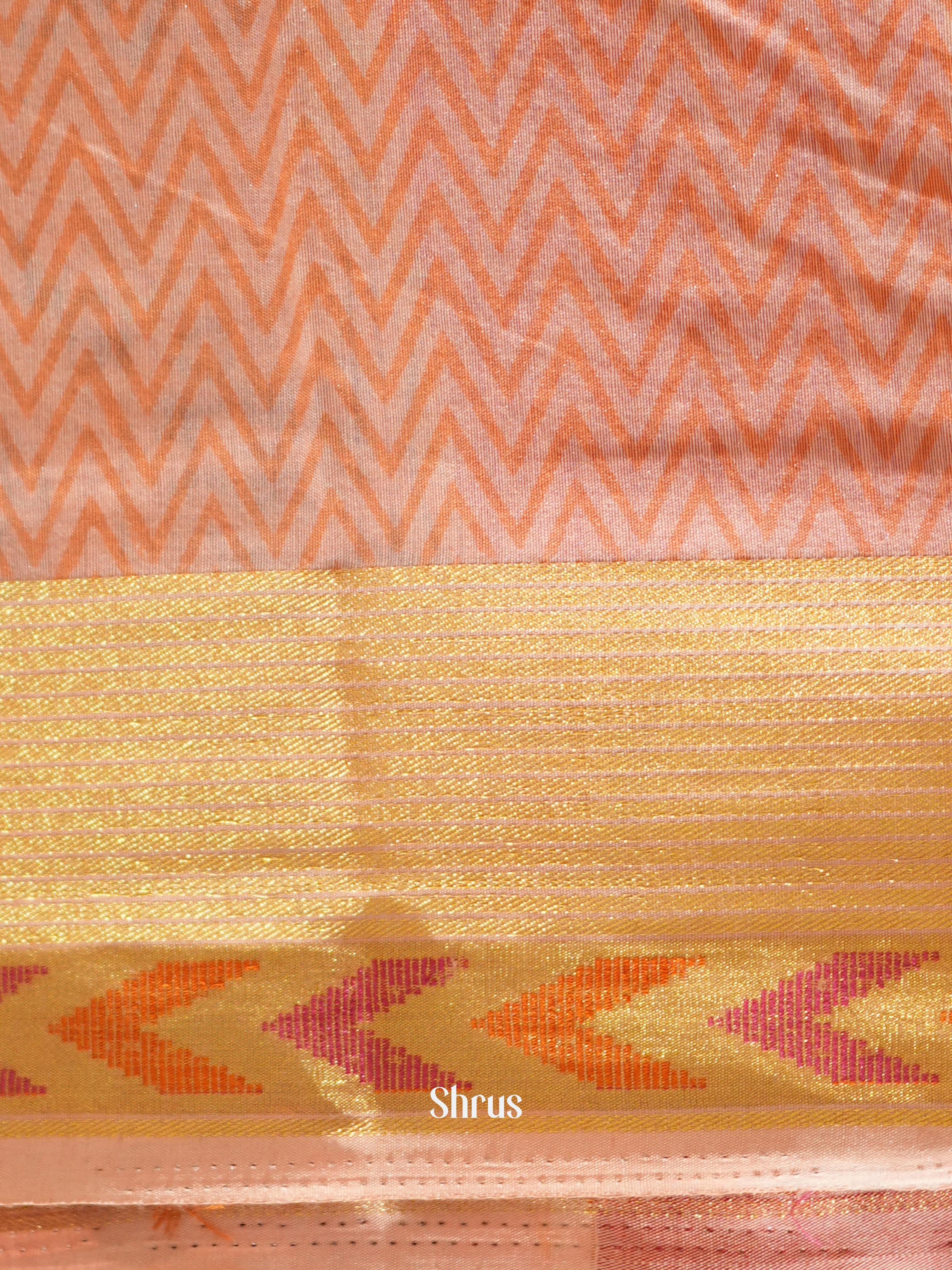 Pink & Peach- Art Modal Saree - Shop on ShrusEternity.com