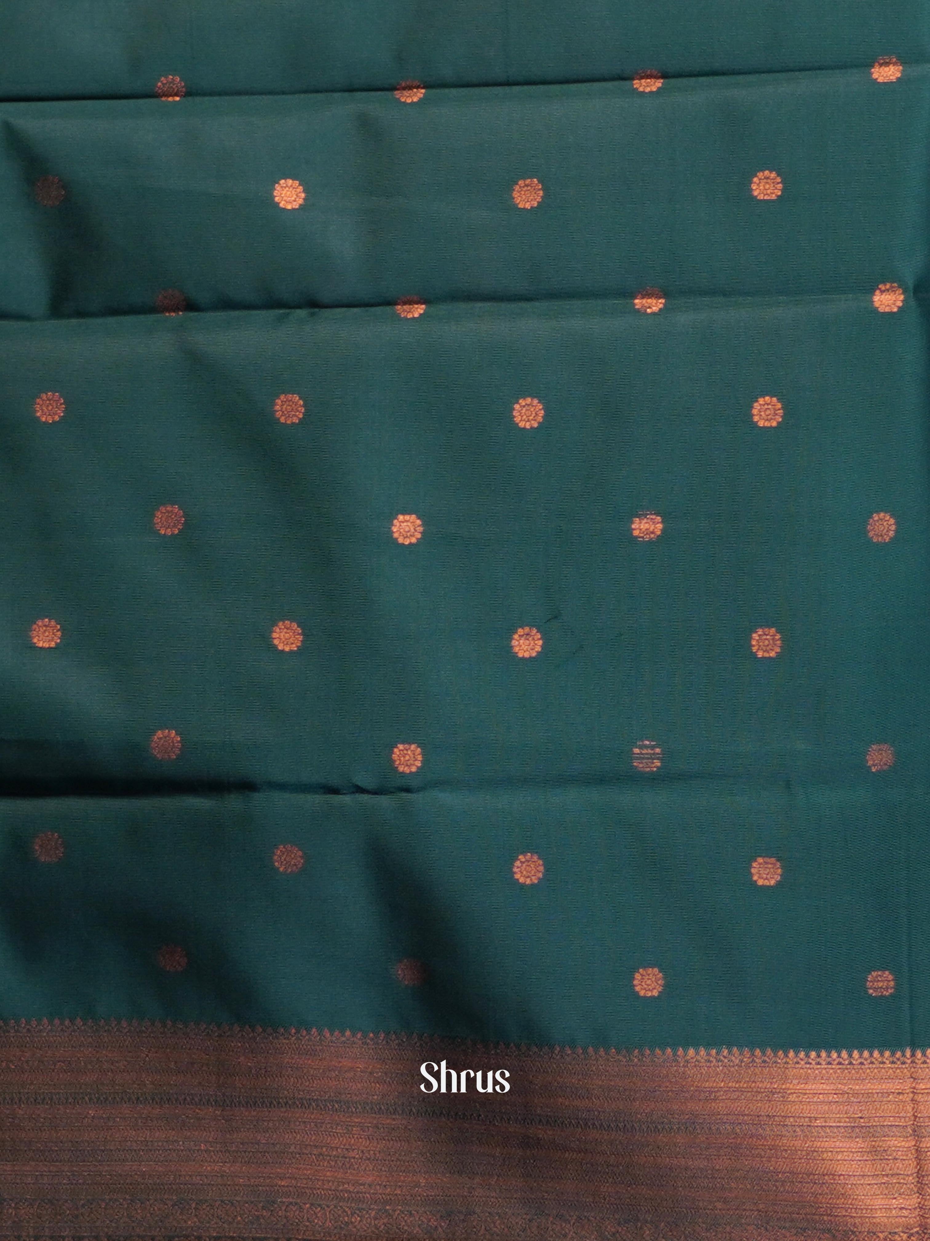 Red & Green - Semi Arani Silk Saree - Shop on ShrusEternity.com