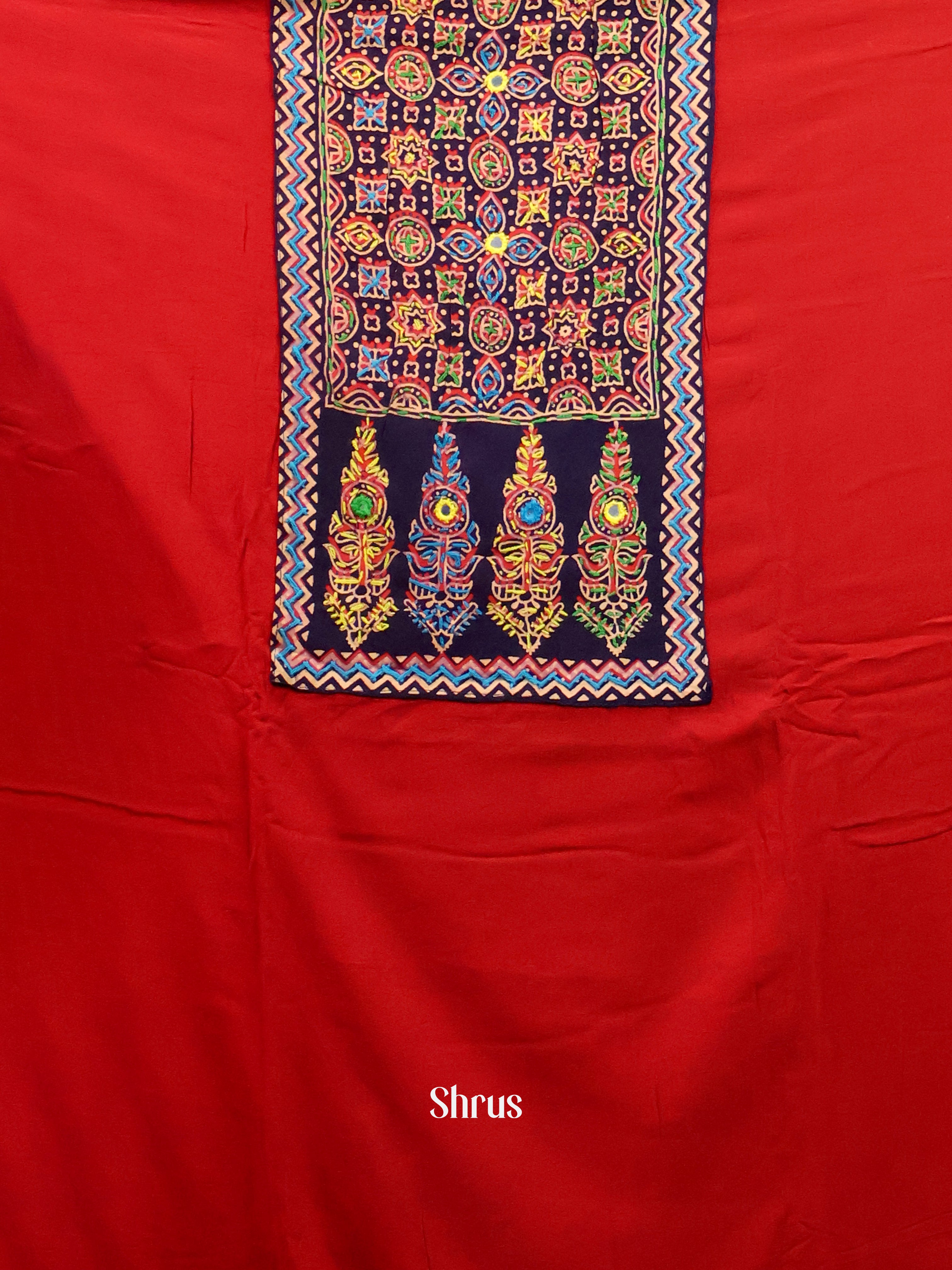 Red & Black - Ajrakh Salwar - Shop on Shrus.com