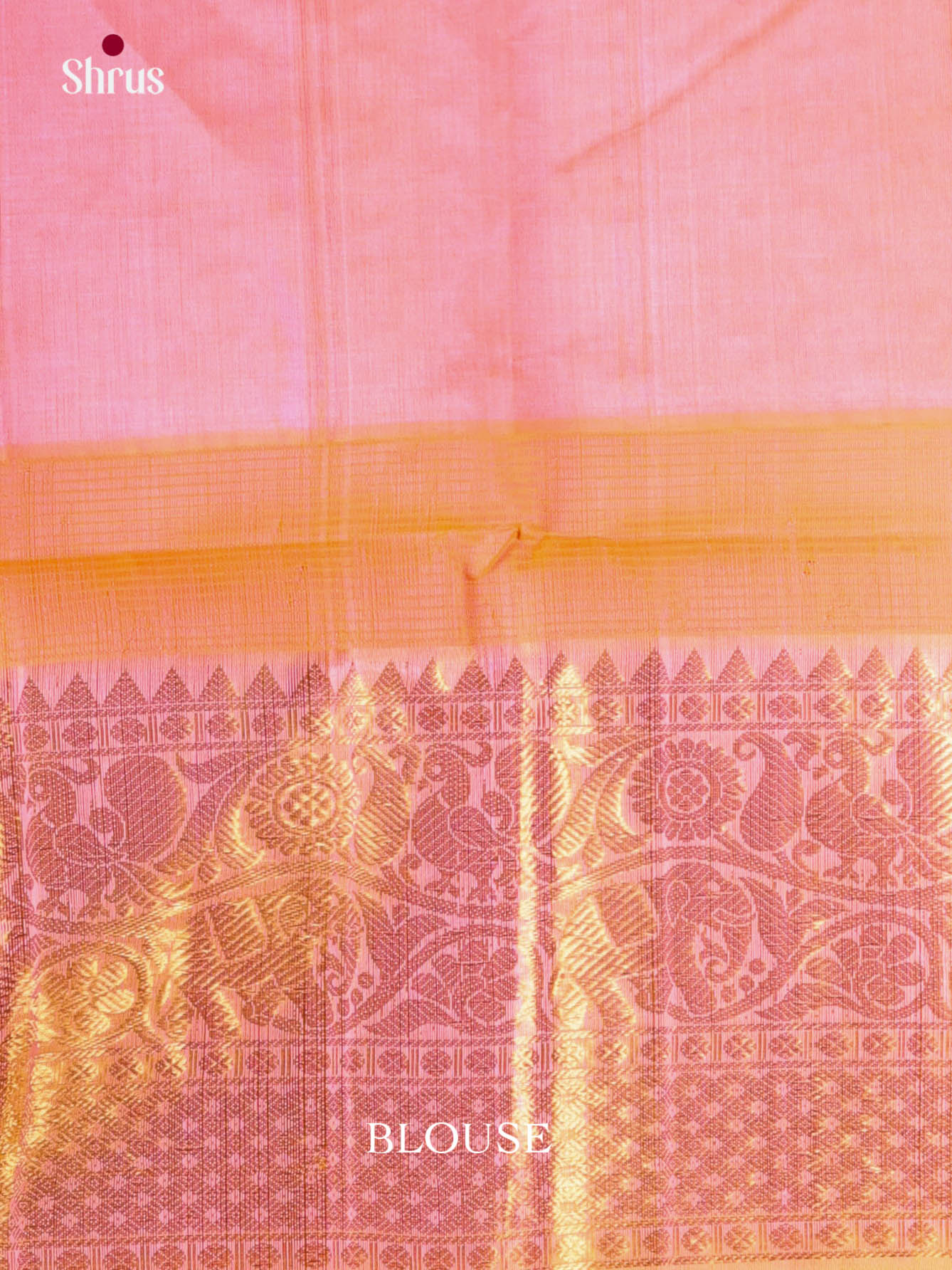 Beautiful cream & Mustard Cotton Silk Saree with rich traditional zari border - Shop on Shrus.com