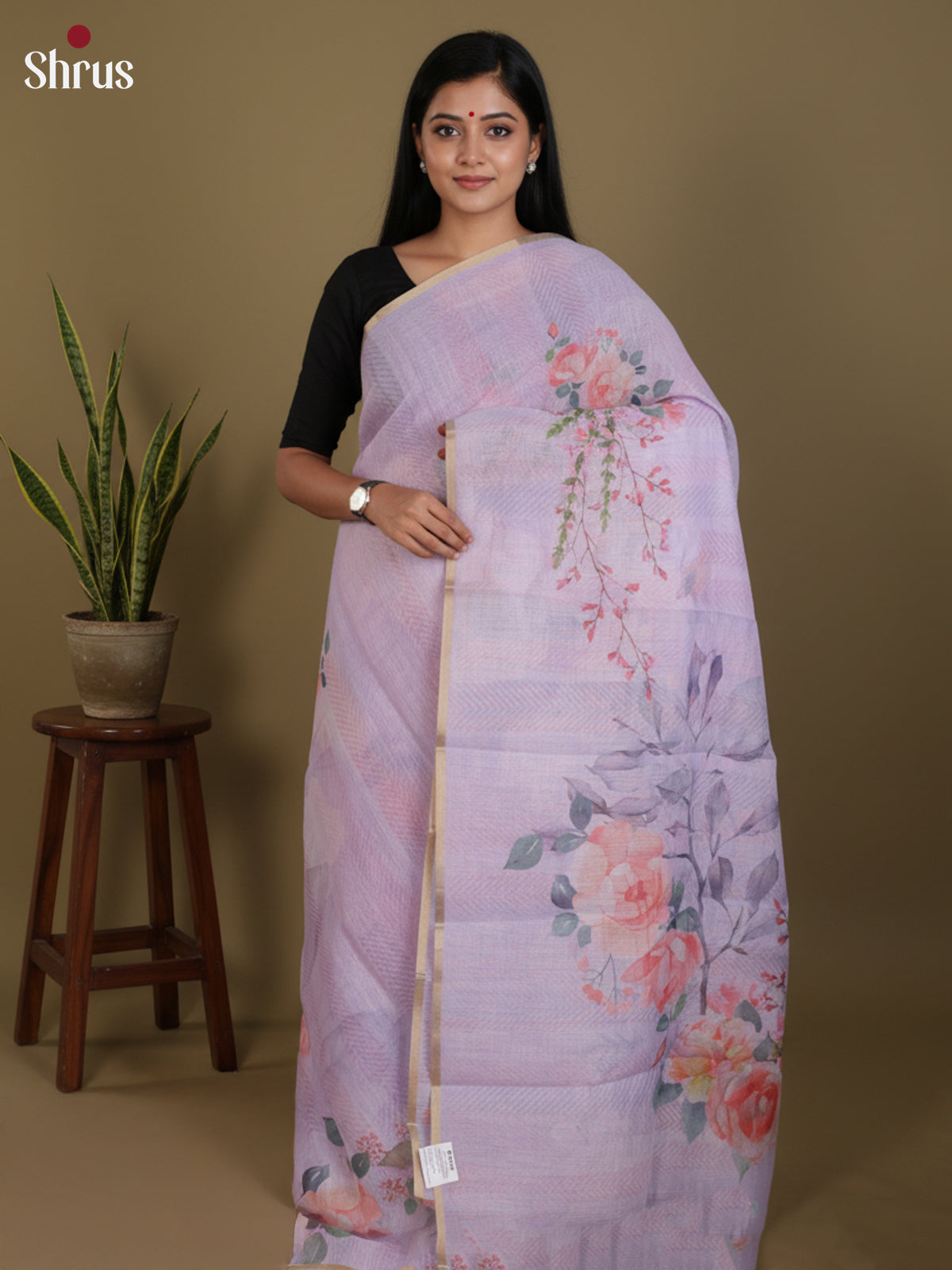 DJS27143 - Linen Cotton Saree