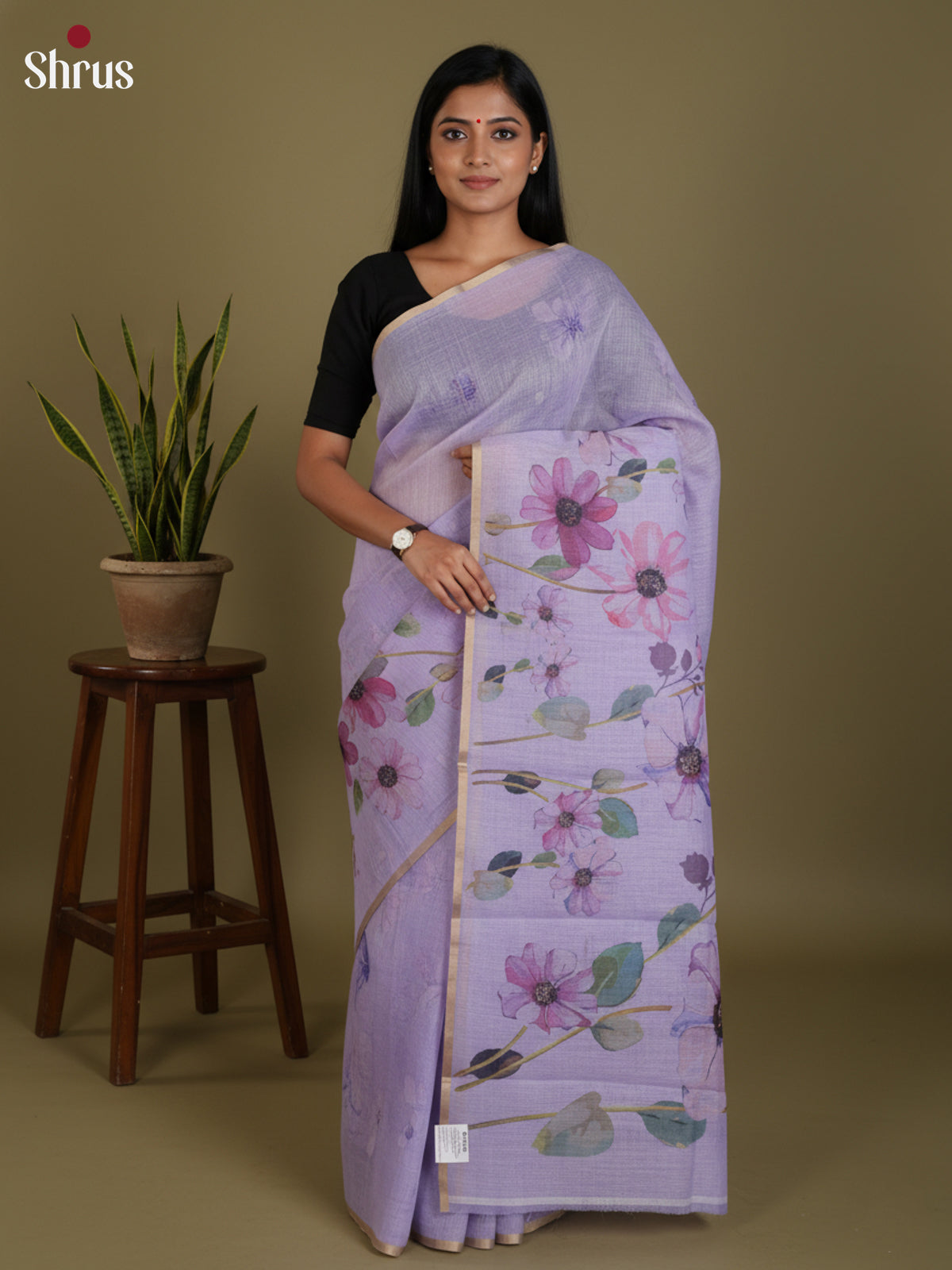 DJS27145 - Linen Cotton Saree