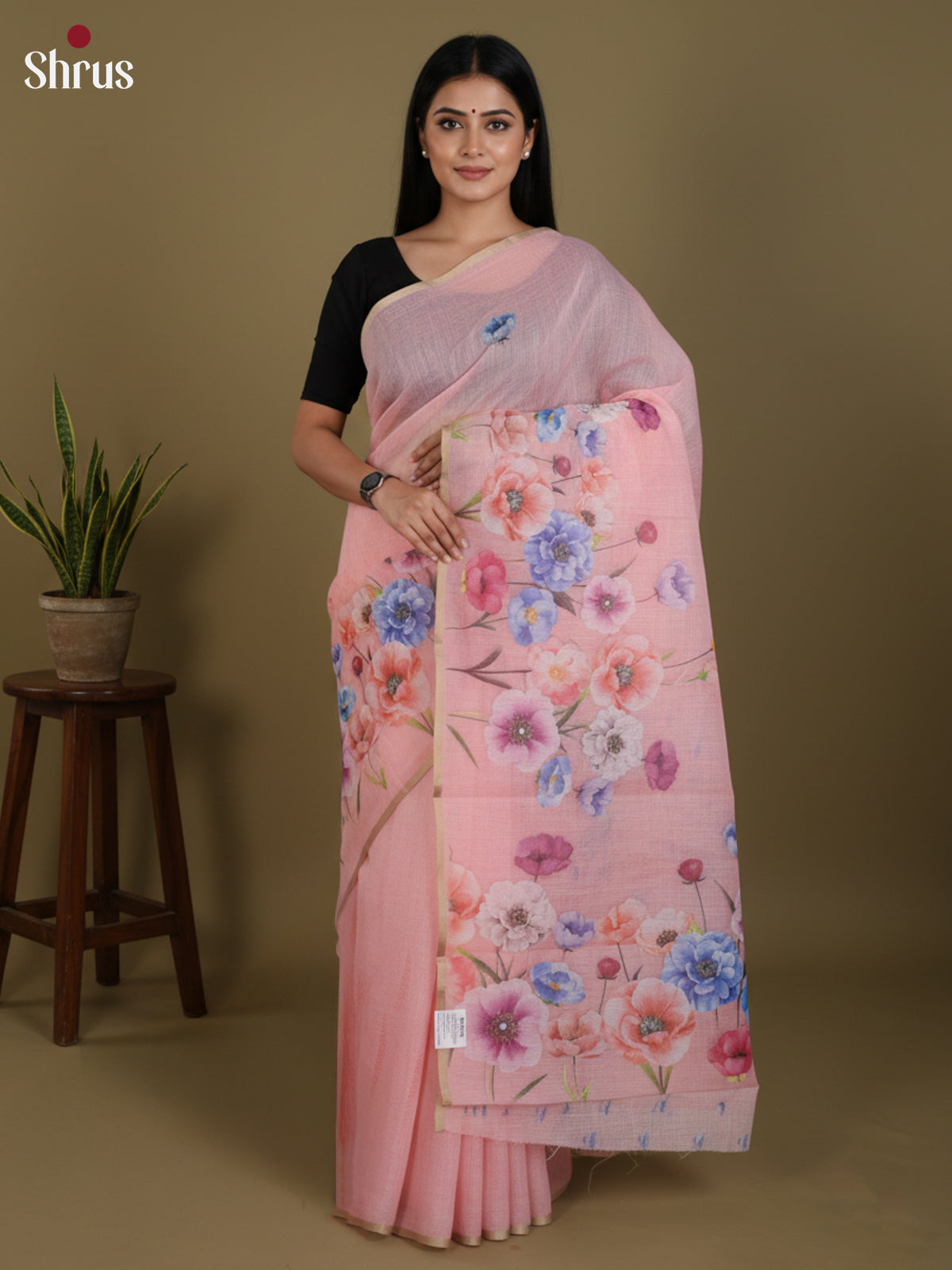 DJS27155 - Linen Cotton Saree
