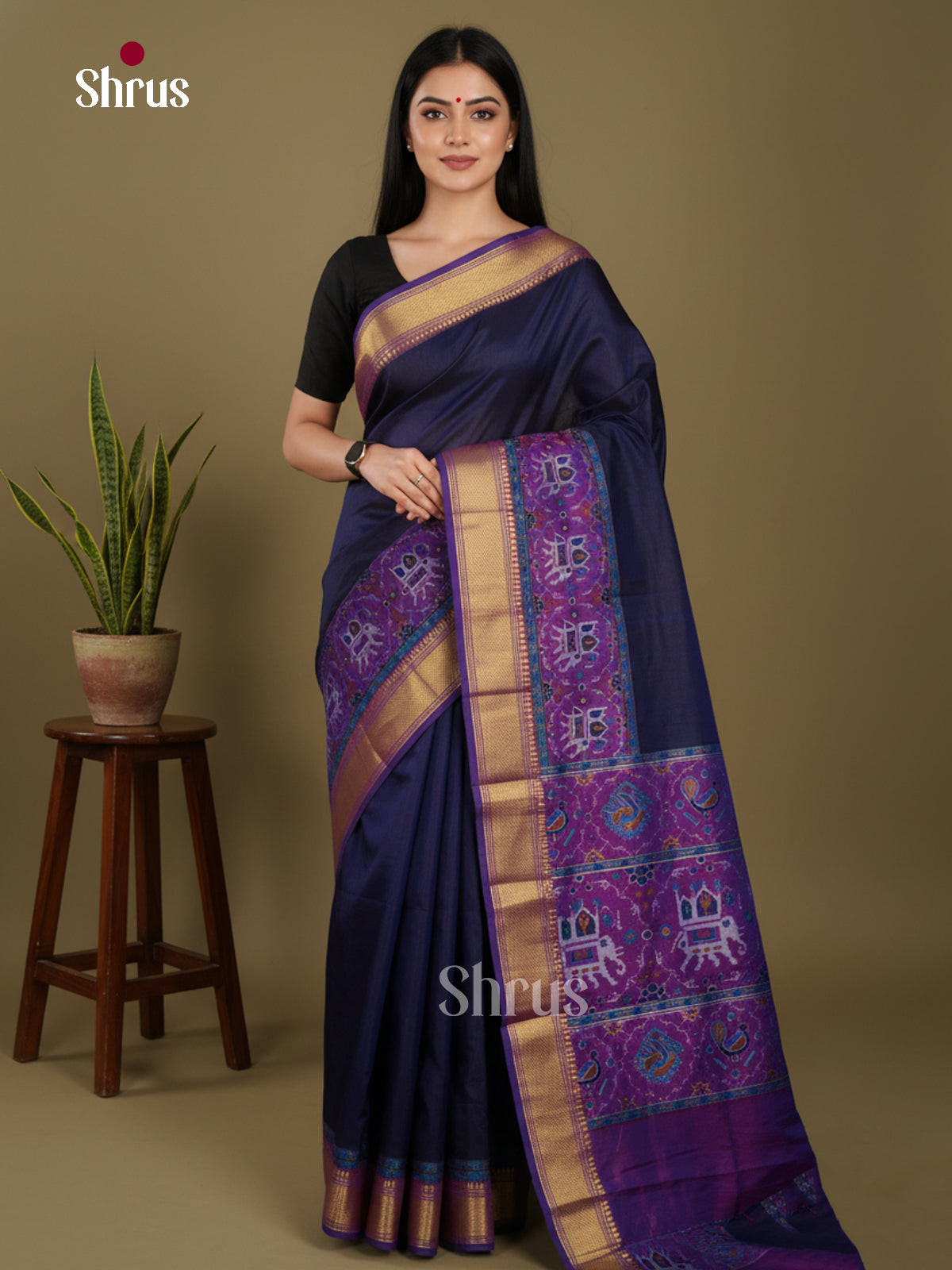 DKS26197 - Semi Patola Saree - Shop on Shrus.com